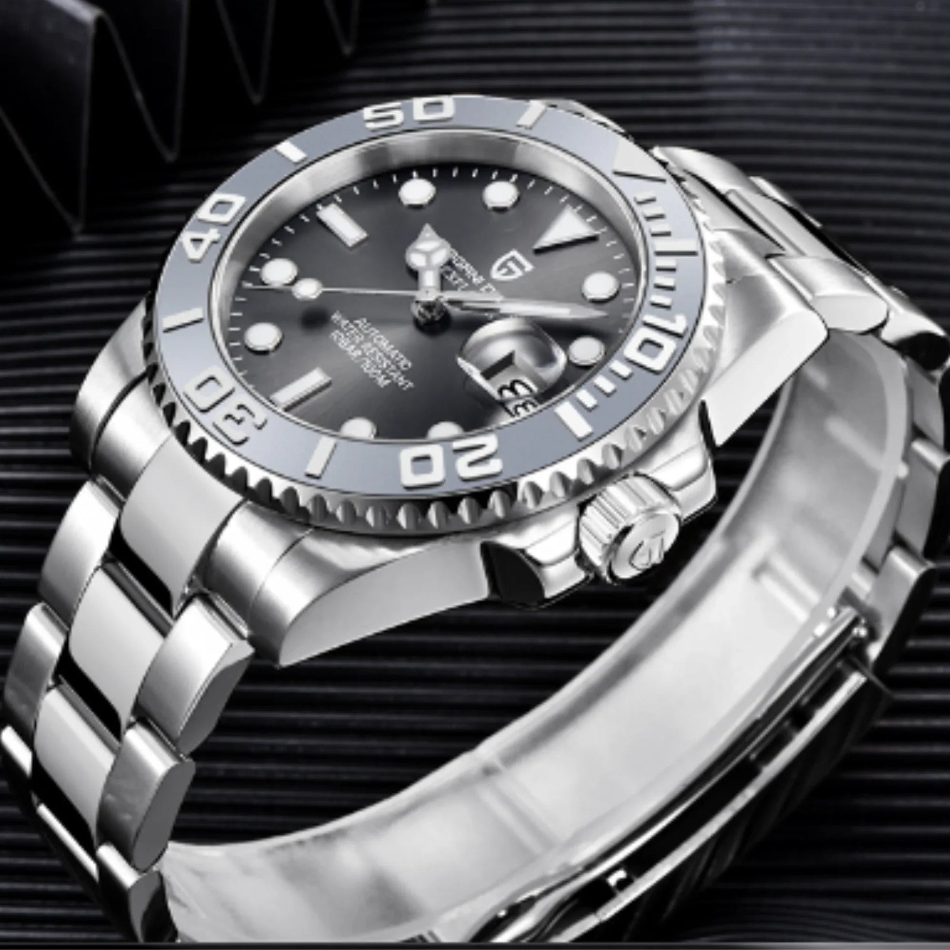 Pagani Design PD-1651 40mm Mens Automatic Waterproof Mechanical Watch Yatch-Master Hommage - Grey - DREAM WATCHES