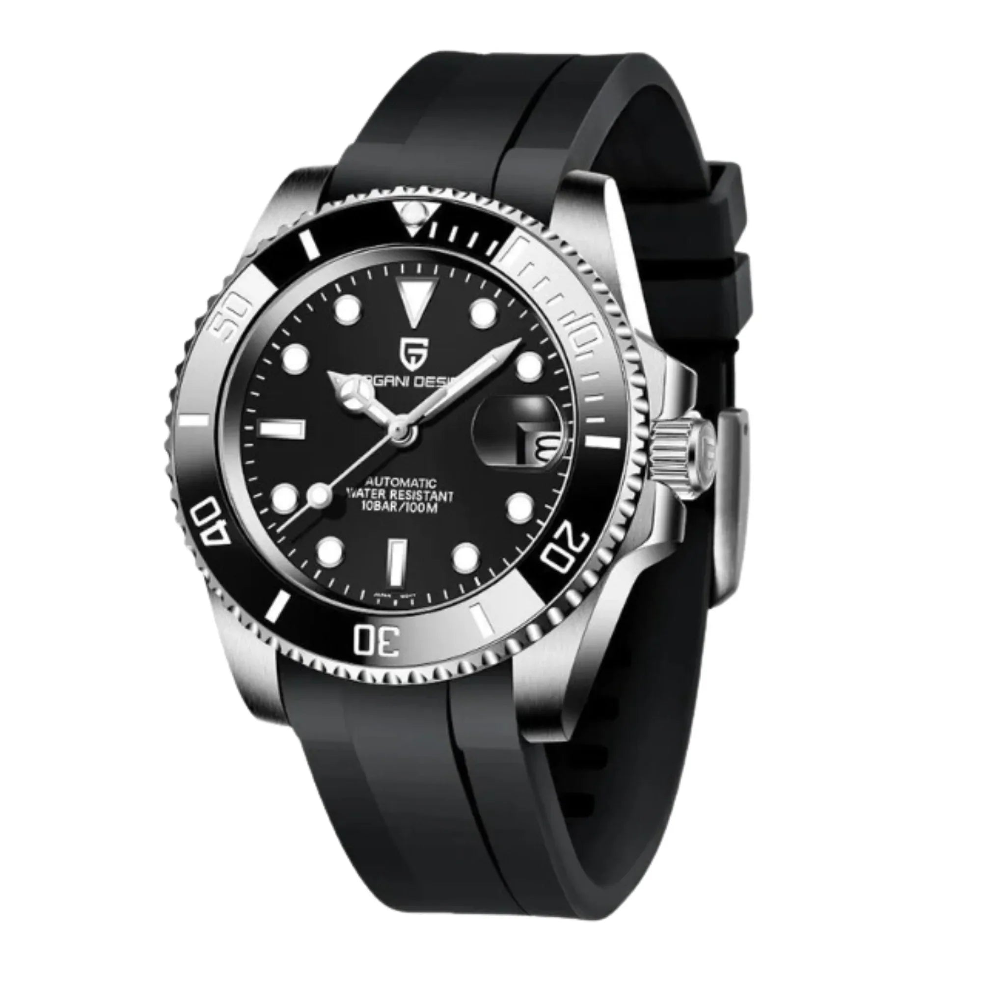 Pagani Design PD-1661 Waterproof Mechanical Automatic Watch Men's 40MM Watch Black - DREAM WATCHES