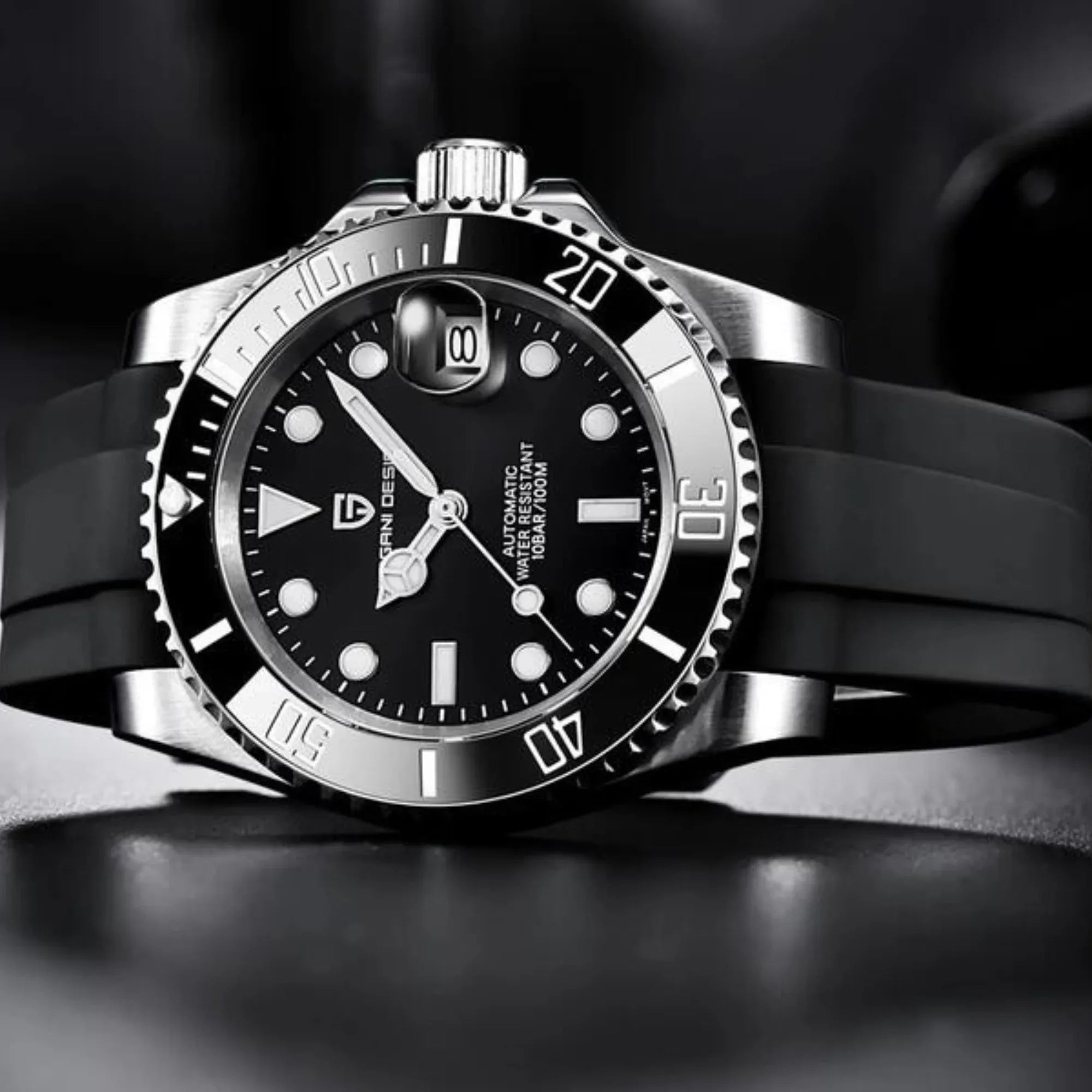 Pagani Design PD-1661 Waterproof Mechanical Automatic Watch Men's 40MM Watch Black - DREAM WATCHES