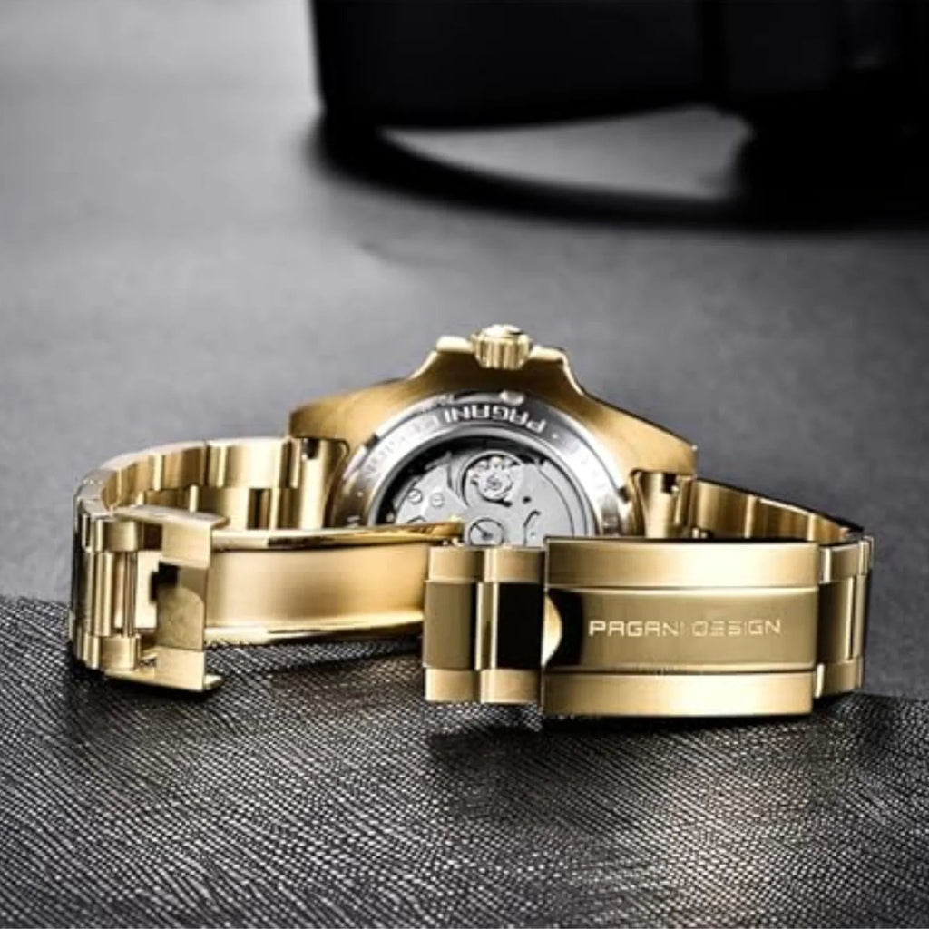 Pagani Design PD-1661 Waterproof Mechanical Automatic Watch Stainless Steel Men's 40MM Watch "Blue - Golden Bracelet" - DREAM WATCHES