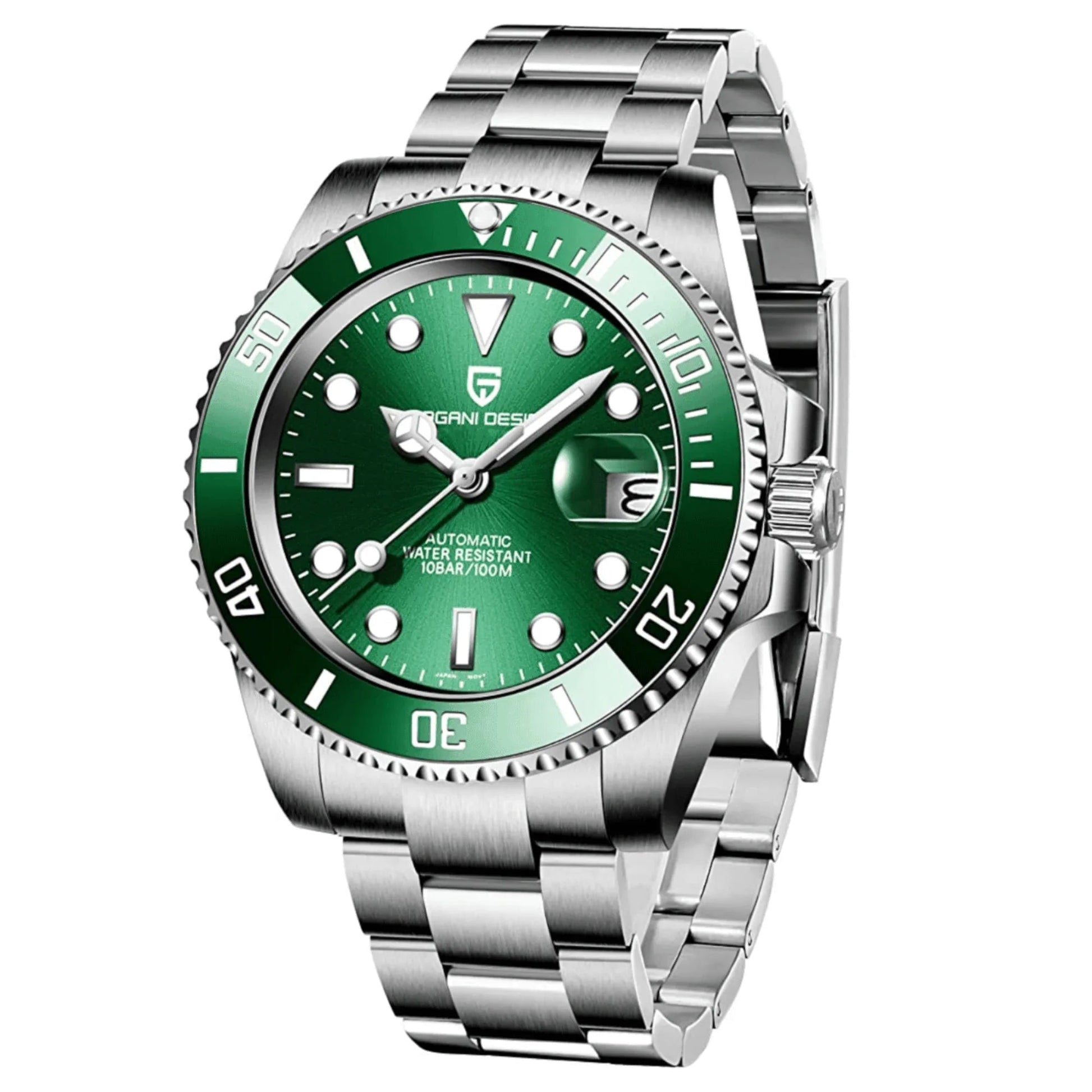 Pagani Design PD-1661 Waterproof Mechanical Automatic Watch Stainless Steel Men's 40MM Watch "Hulk" - DREAM WATCHES