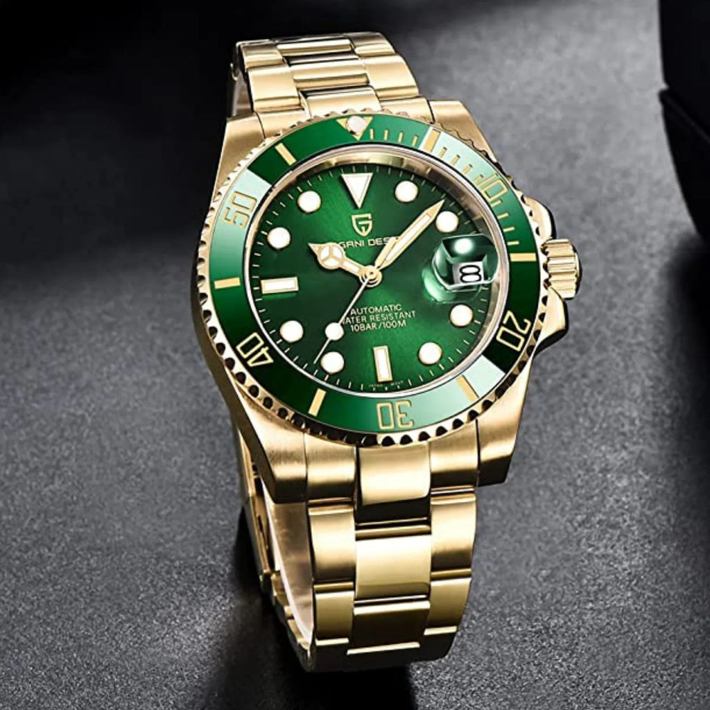 Pagani Design PD-1661 Waterproof Mechanical Automatic Watch Stainless Steel Men's 40MM Watch "Hulk - Golden Bracelet" - DREAM WATCHES