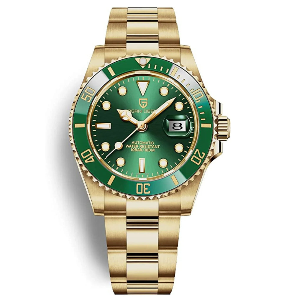 Pagani Design PD-1661 Waterproof Mechanical Automatic Watch Stainless Steel Men's 40MM Watch "Hulk - Golden Bracelet" - DREAM WATCHES