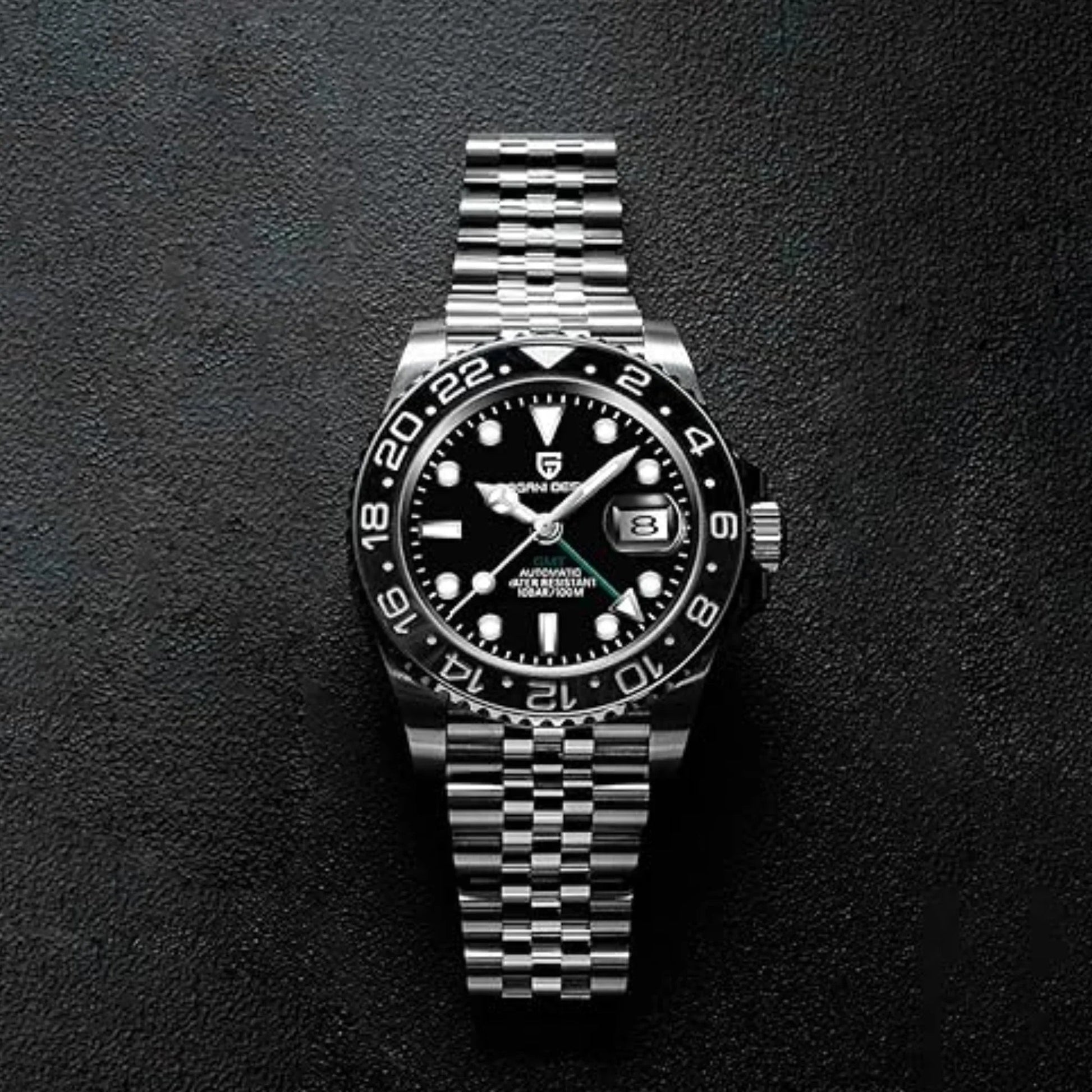 Pagani Design PD-1662 Waterproof Mechanical Automatic Watch Stainless Steel Men's 40MM Watch - Black - DREAM WATCHES