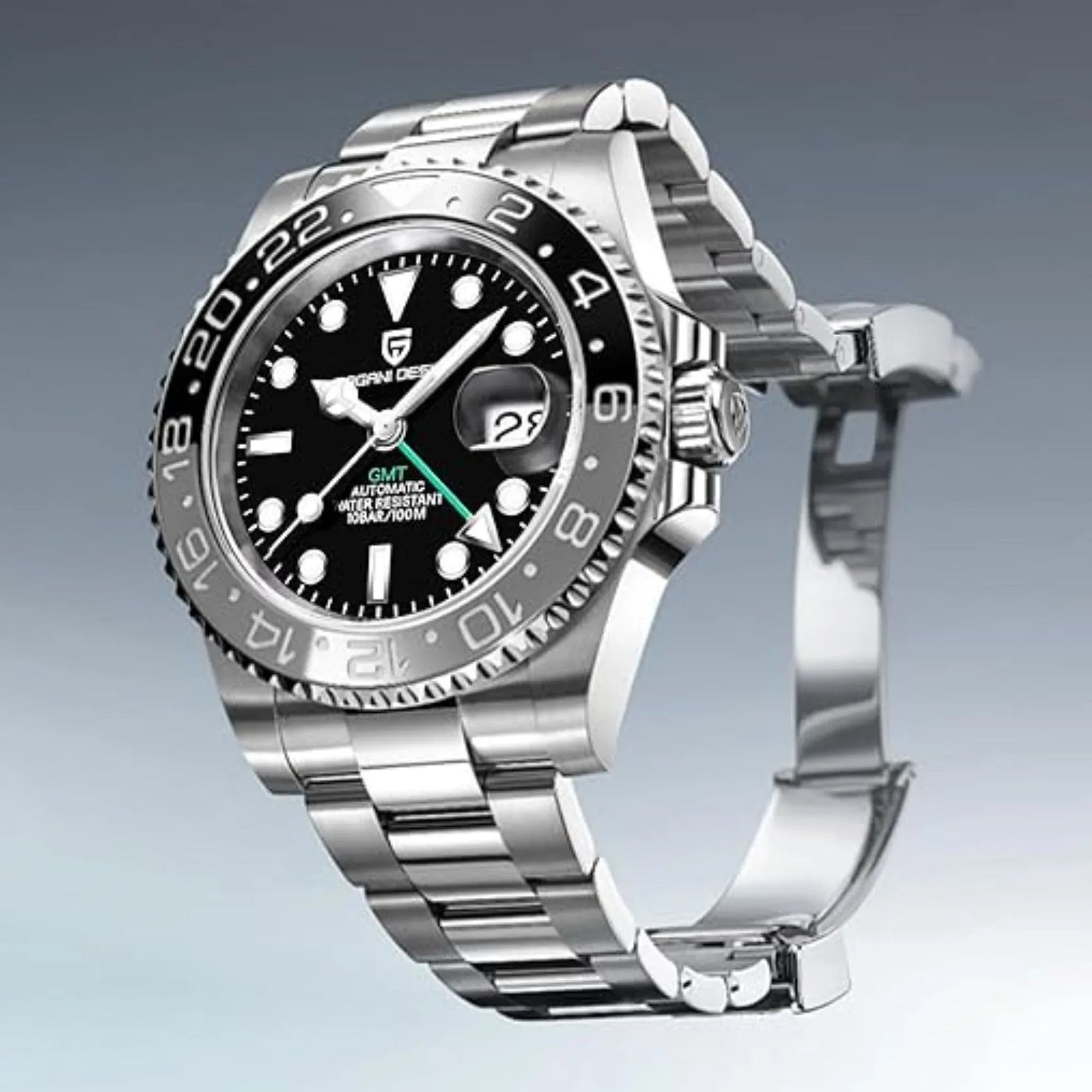 Pagani Design PD-1662 Waterproof Mechanical Automatic Watch Stainless Steel Men's 40MM Watch - Bruce Wayne - DREAM WATCHES