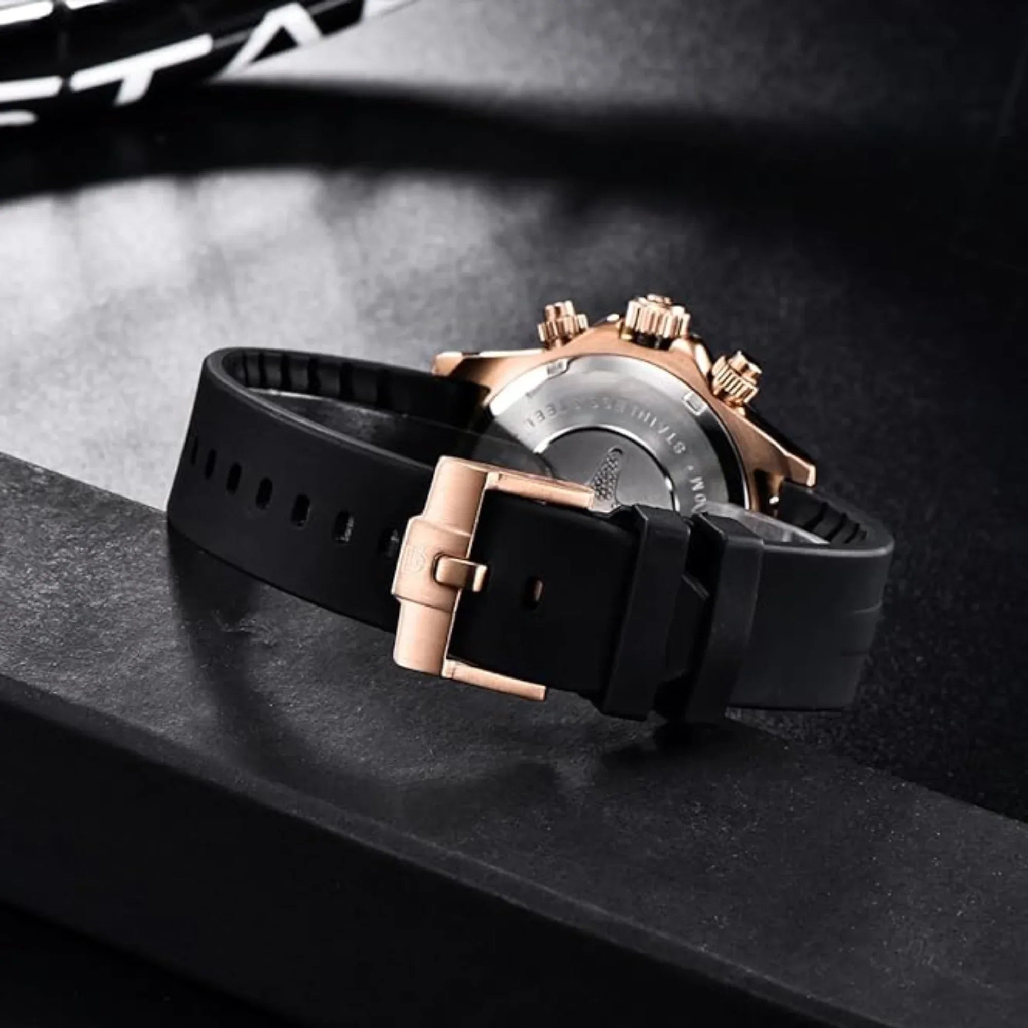 Pagani Design PD-1664 | Luxury | Meca-Quartz Movement (SeikoVK63) | Stainless Steel Men's 40MM Watch - Rose Gold Dial - DREAM WATCHES