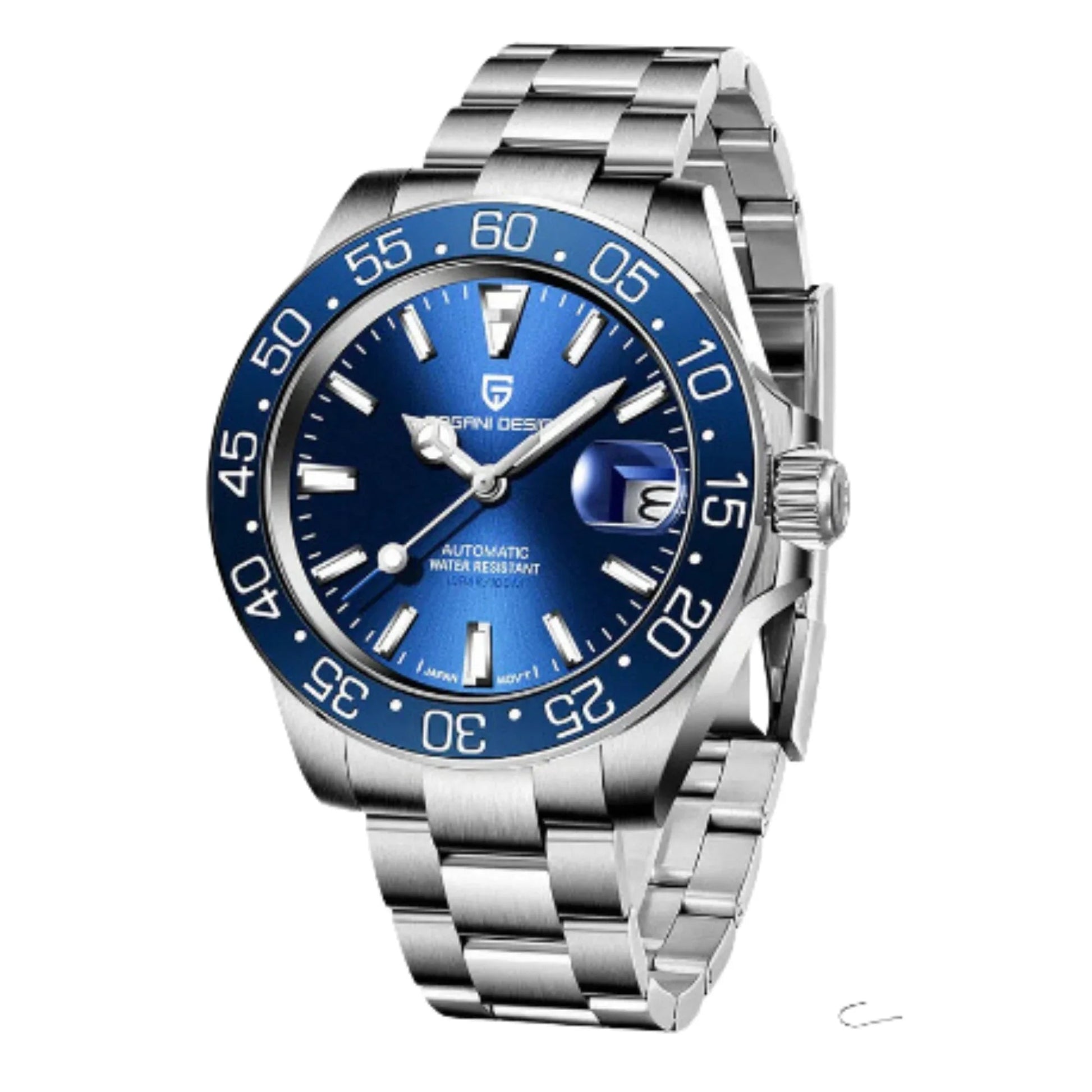 Pagani Design Pd-1670 Men's Wrist Watches, Automatic Mechanical NH35A Movement Waterproof Watches, 40mm Stainless Steel Sapphire Glass Silver Watch - DREAM WATCHES