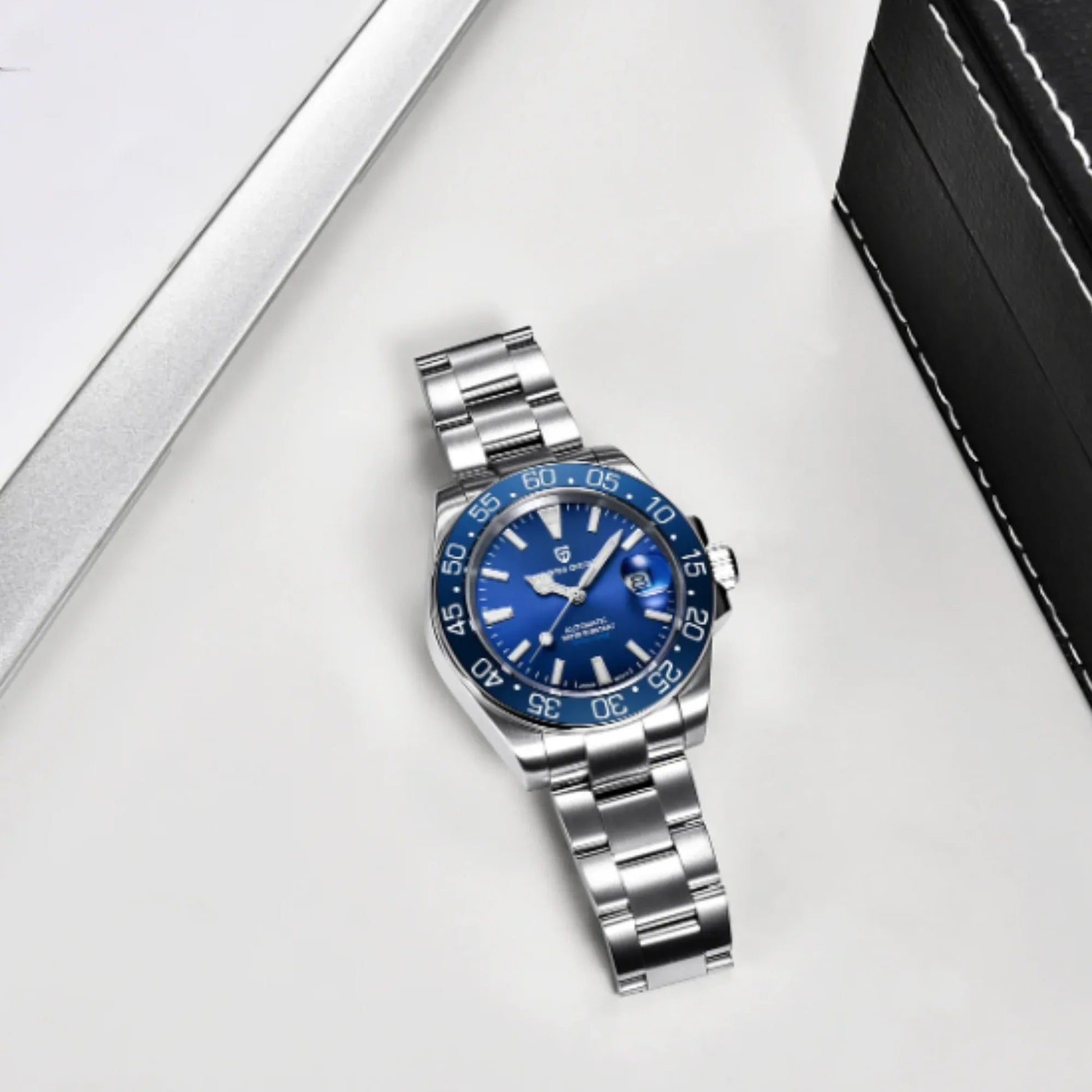 Pagani Design Pd-1670 Men's Wrist Watches, Automatic Mechanical NH35A Movement Waterproof Watches, 40mm Stainless Steel Sapphire Glass Silver Watch - DREAM WATCHES