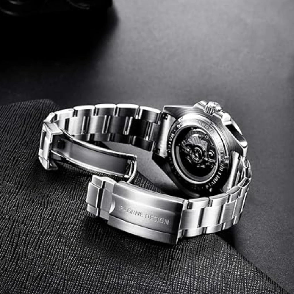 Pagani Design Pd-1670 Men's Wrist Watches, Automatic Mechanical NH35A Movement Waterproof Watches, 40mm Stainless Steel Sapphire Glass Silver Watch - DREAM WATCHES