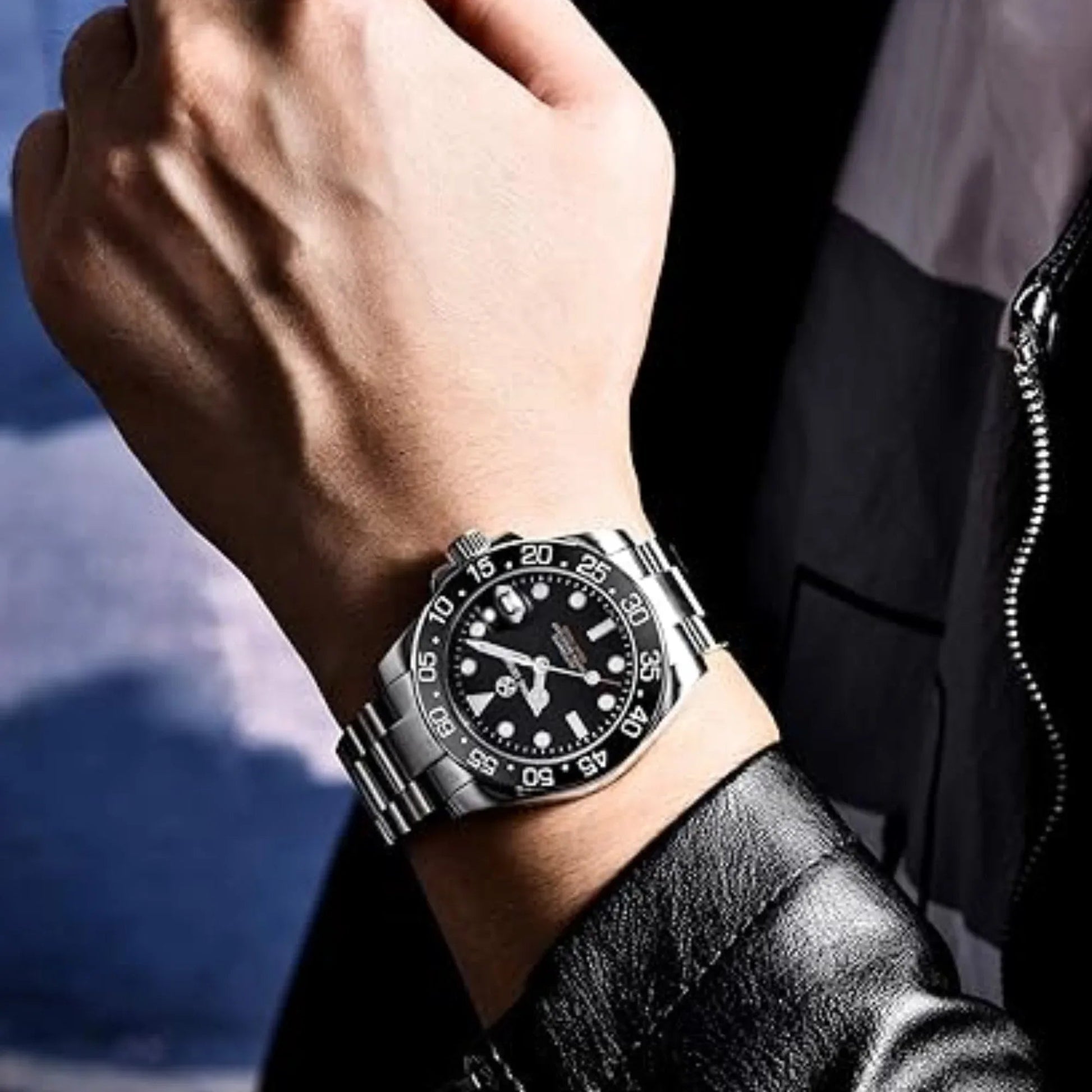Pagani Design PD-1670 Men's Wrist Watches, Automatic Mechanical NH35A Movement Waterproof Watches for Men, 40mm Stainless Steel Sapphire Glass Silver Watch - DREAM WATCHES