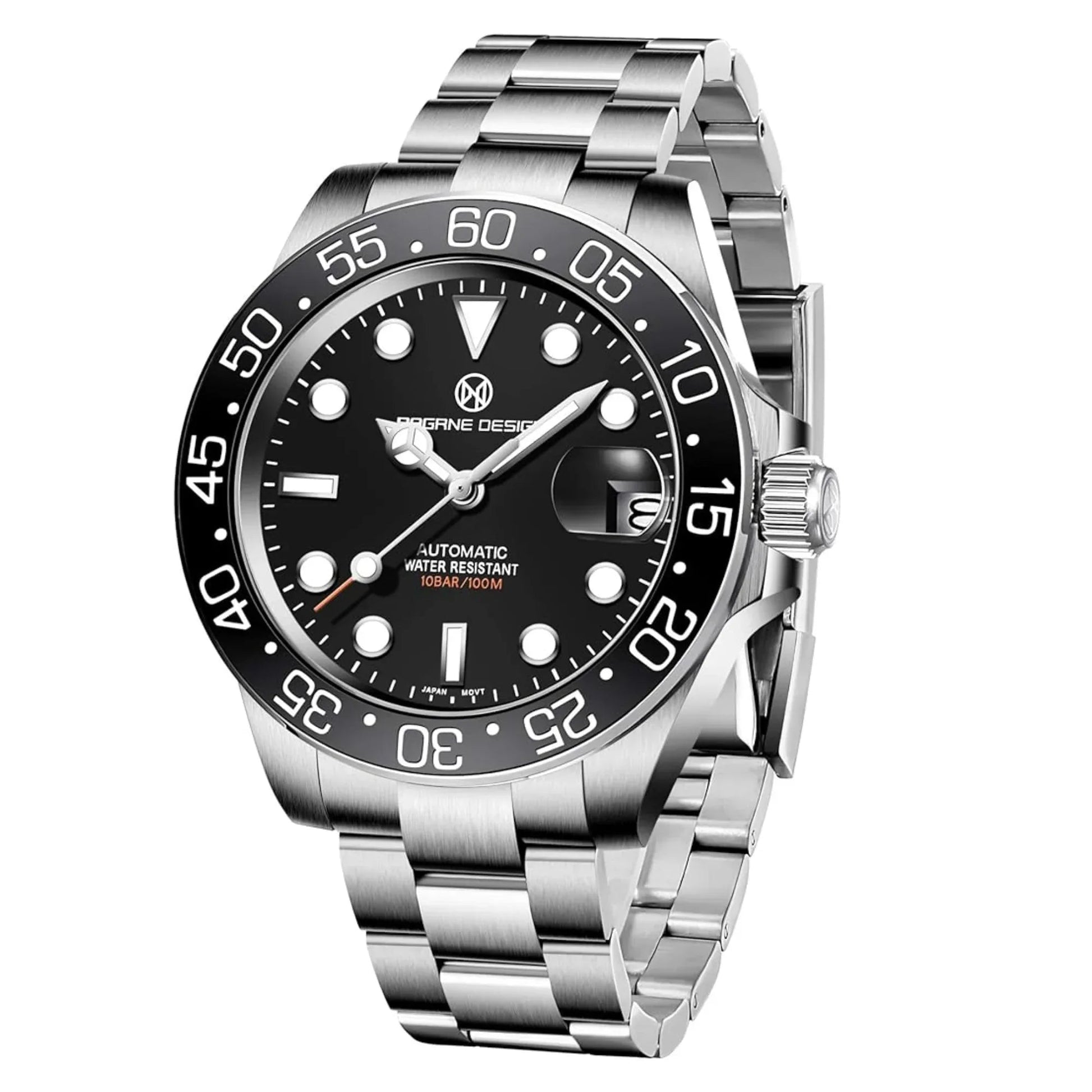 Pagani Design PD-1670 Men's Wrist Watches, Automatic Mechanical NH35A Movement Waterproof Watches for Men, 40mm Stainless Steel Sapphire Glass Silver Watch - DREAM WATCHES