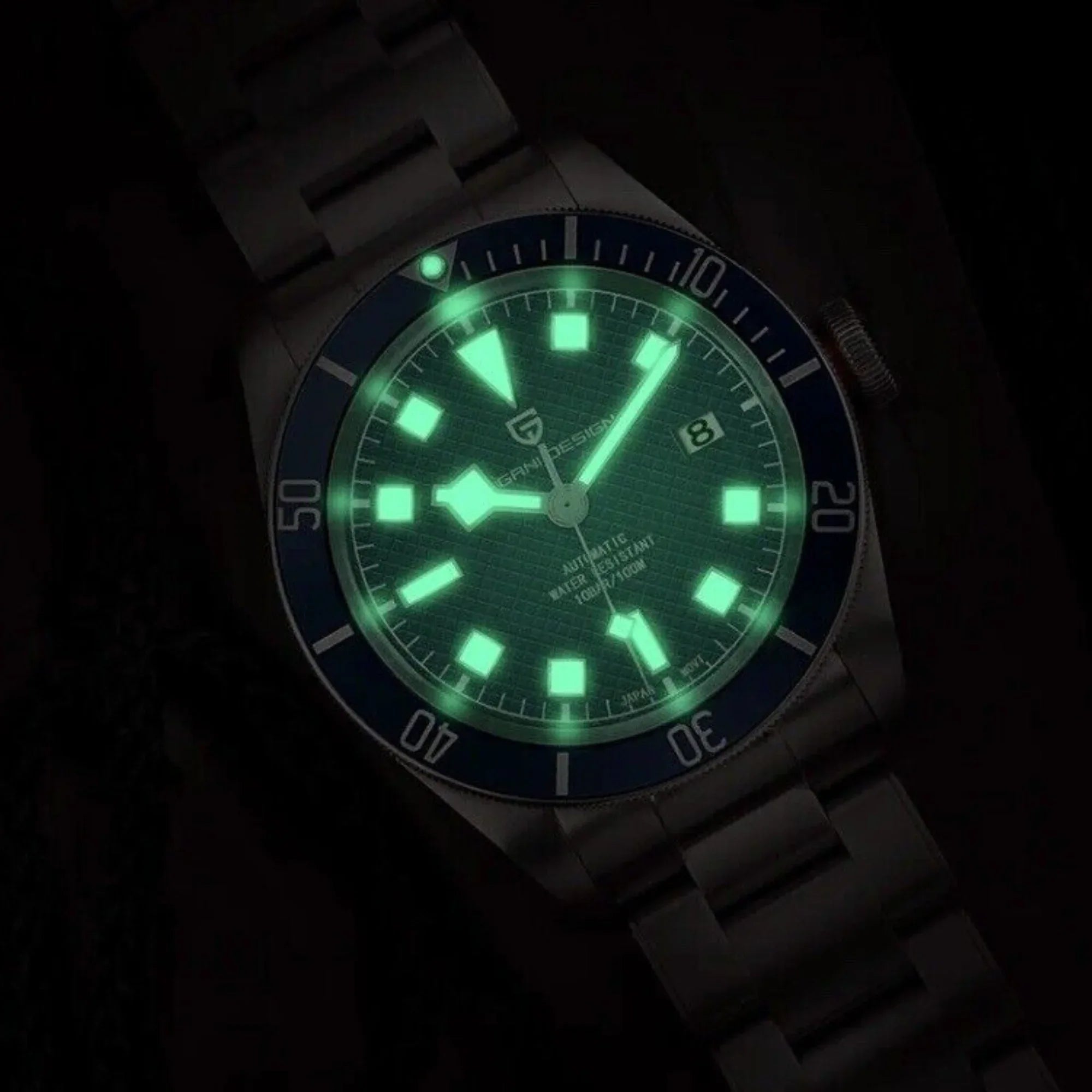 Pagani Design PD-1671 42mm Mens Automatic Waterproof Mechanical Watch with (Japanese NH-35 Movement) - Black Bay - DREAM WATCHES