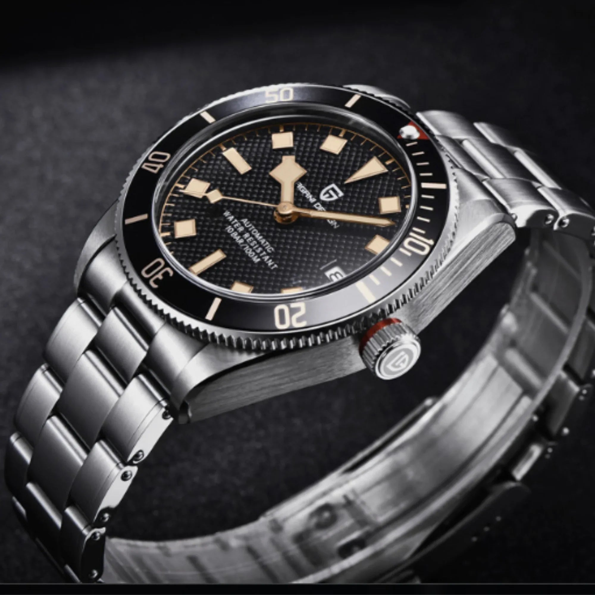 Pagani Design PD-1671 42mm Mens Automatic Waterproof Mechanical Watch with (Japanese NH-35 Movement) - Black Bay - DREAM WATCHES