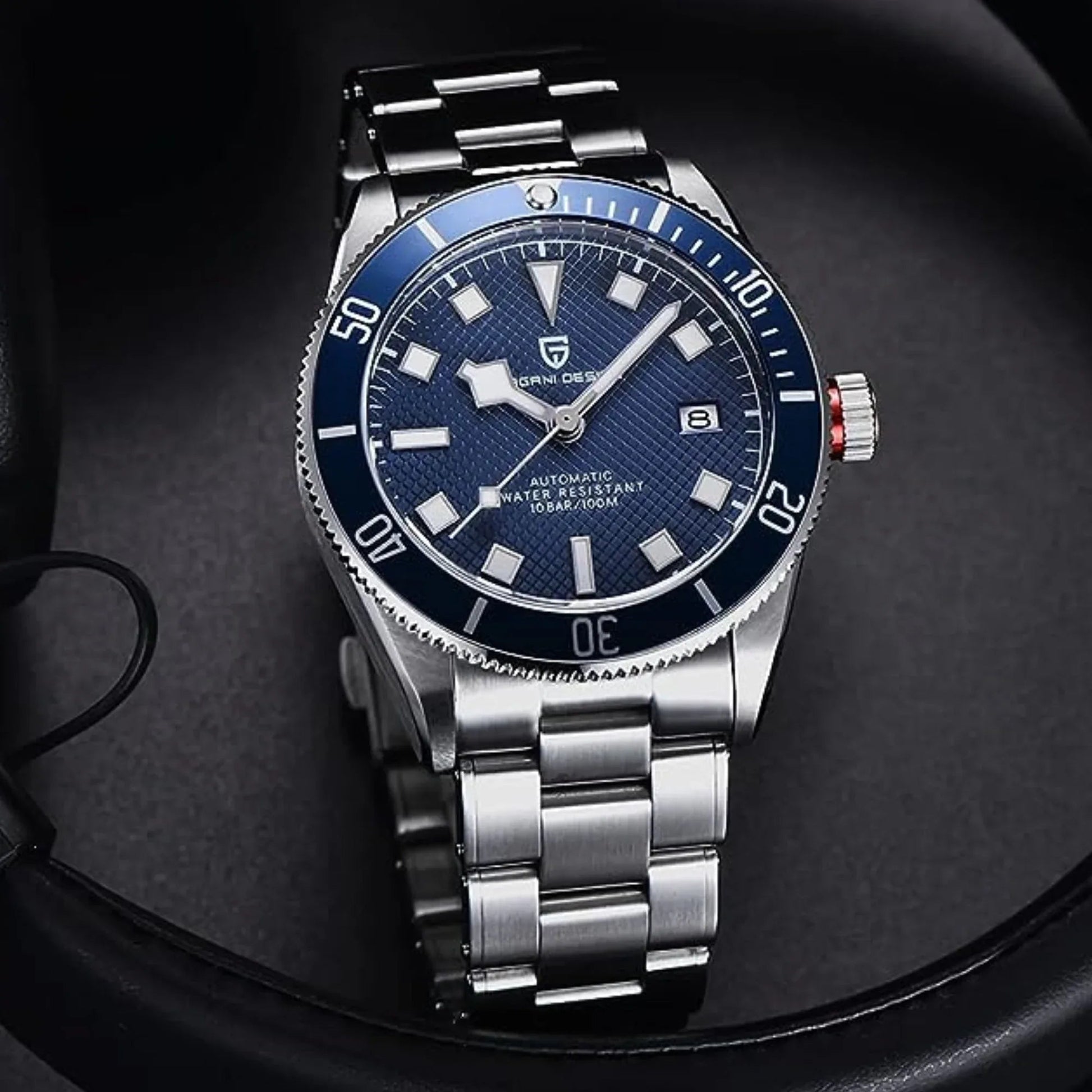 Pagani Design PD-1671 42mm Mens Automatic Waterproof Mechanical Watch with (Japanese NH-35 Movement) - Blue - DREAM WATCHES