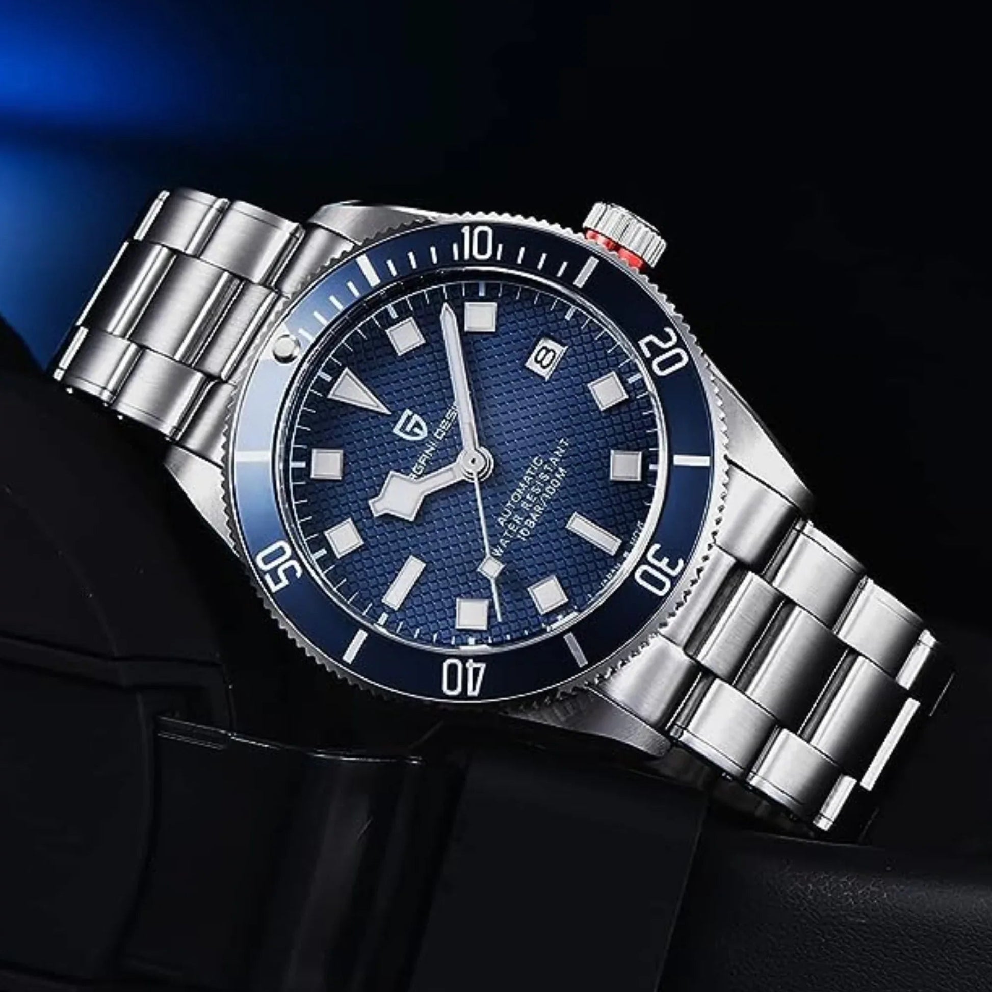 Pagani Design PD-1671 42mm Mens Automatic Waterproof Mechanical Watch with (Japanese NH-35 Movement) - Blue - DREAM WATCHES