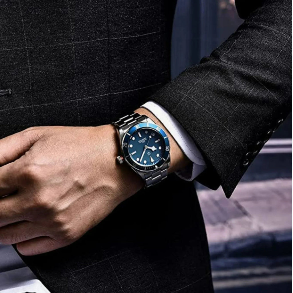 Pagani Design PD-1671 42mm Mens Automatic Waterproof Mechanical Watch with (Japanese NH-35 Movement) - Blue - DREAM WATCHES