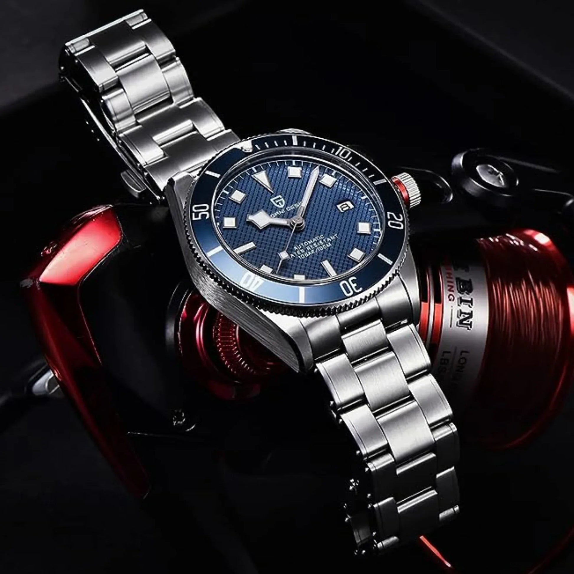 Pagani Design PD-1671 42mm Mens Automatic Waterproof Mechanical Watch with (Japanese NH-35 Movement) - Blue - DREAM WATCHES