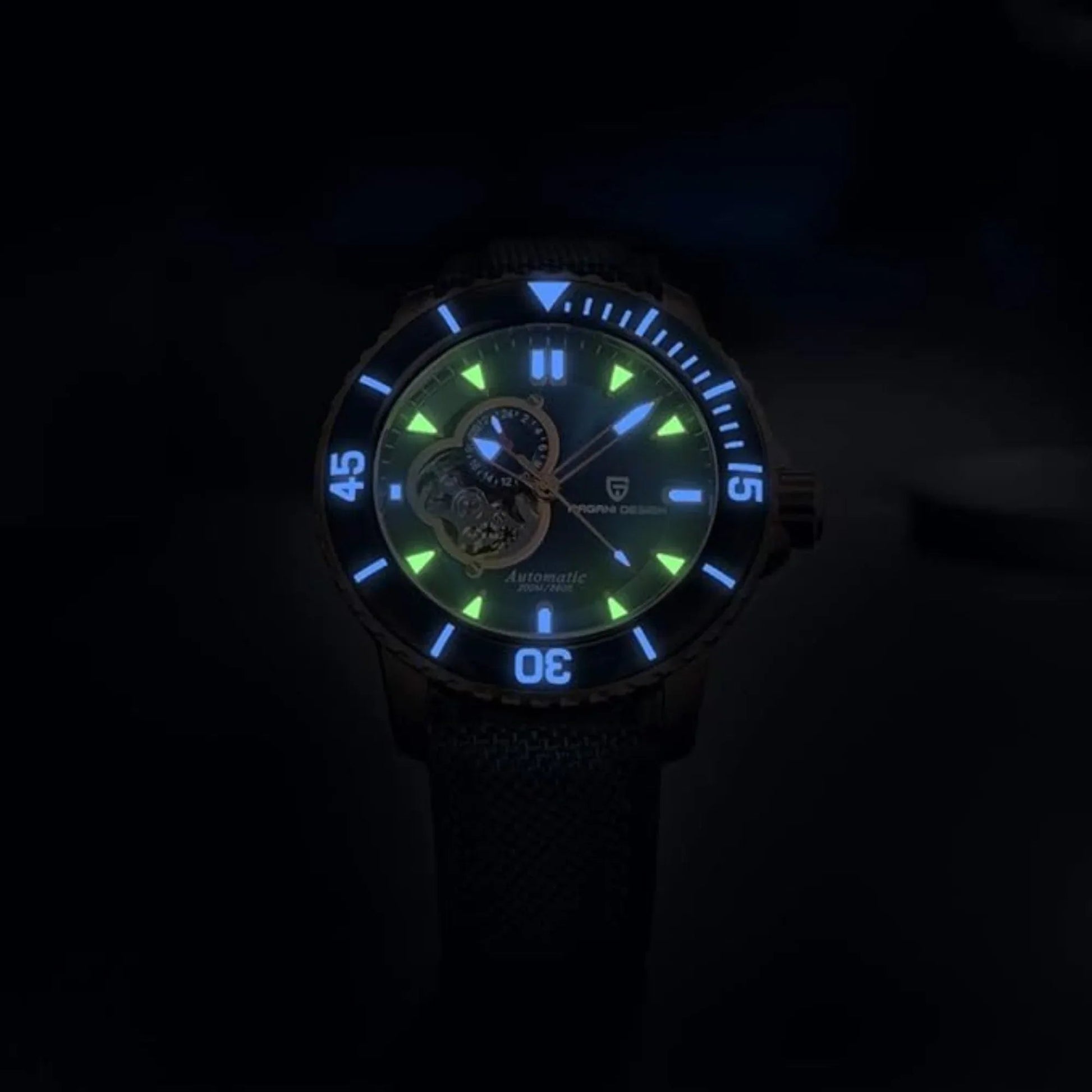 Pagani Design PD-1674 Men's Watches NH39A Automatic Mechanical Wrist Watch for Men C3/BGW9 Luxury Waterproof Stainless Steel Nylon Leather Watchband - Black Dial - DREAM WATCHES
