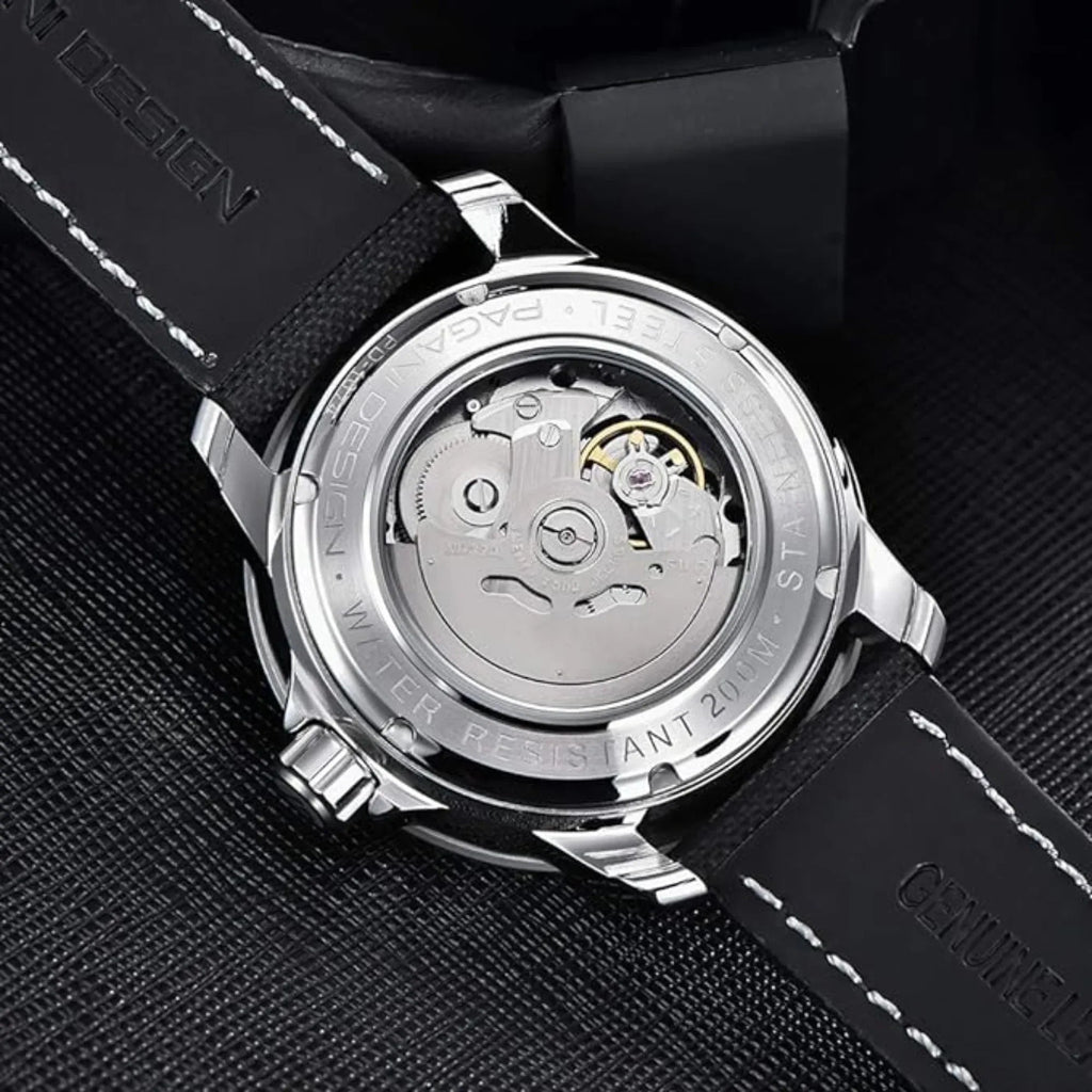 Pagani Design PD-1674 Men's Watches NH39A Automatic Mechanical Wrist Watch for Men C3/BGW9 Luxury Waterproof Stainless Steel Nylon Leather Watchband - Black Golden Dial - DREAM WATCHES