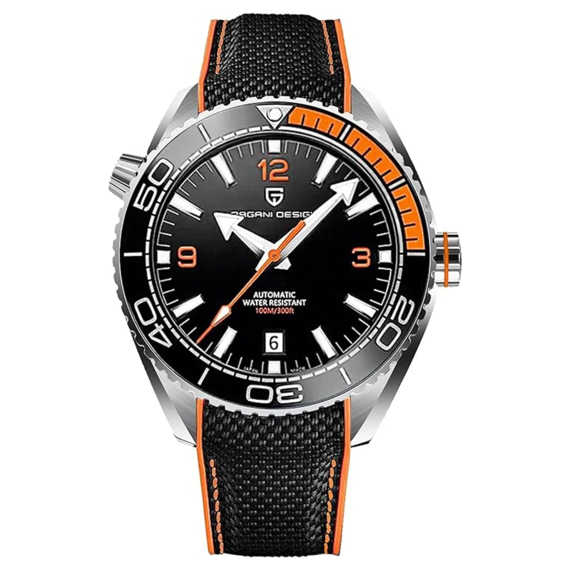 Pagani Design PD-1679M 42MM Mechanical Watch 100M Waterproof Dive Watch Sapphire Stainless Steel Bracelet Watch "Seamaster 300" - Black Dial - DREAM WATCHES