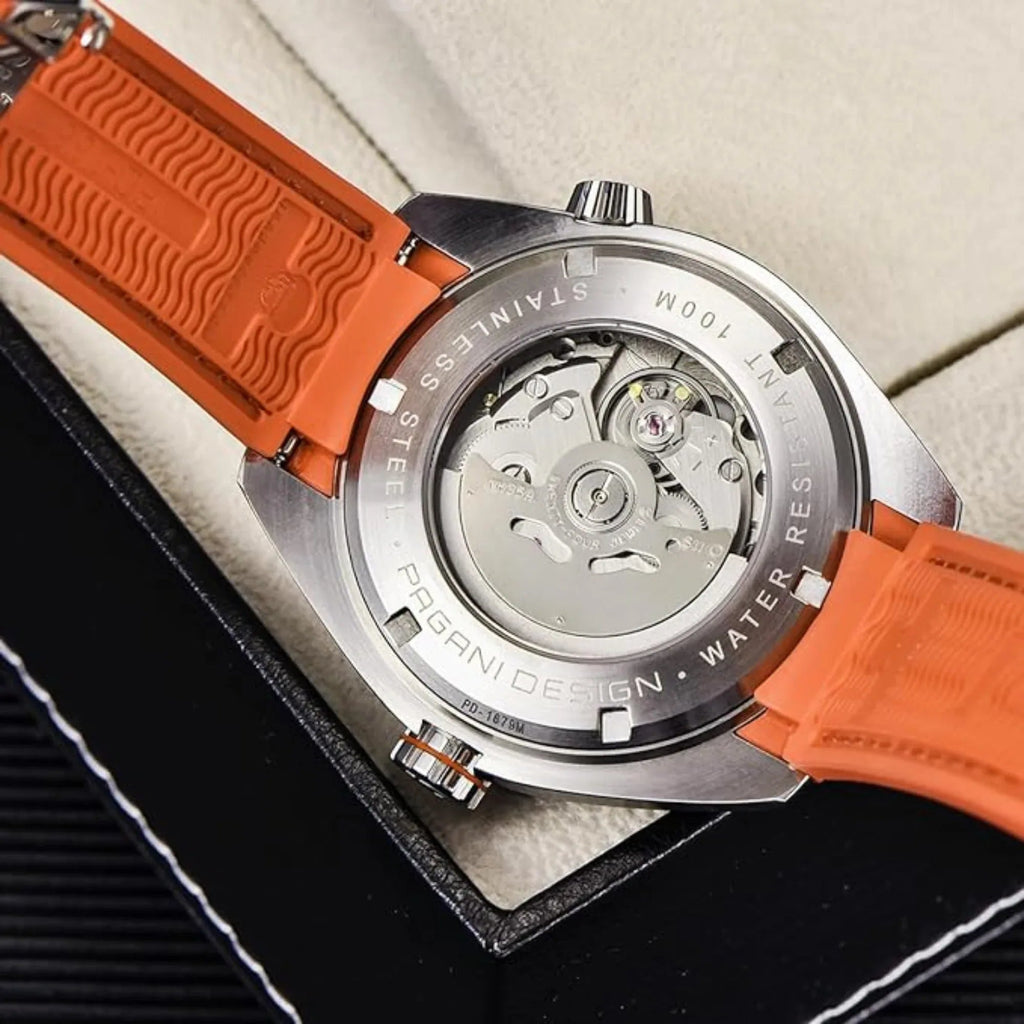 Pagani Design PD-1679M 42MM Mechanical Watch 100M Waterproof Dive Watch Sapphire Stainless Steel Bracelet Watch "Seamaster 300" - Black Dial - DREAM WATCHES