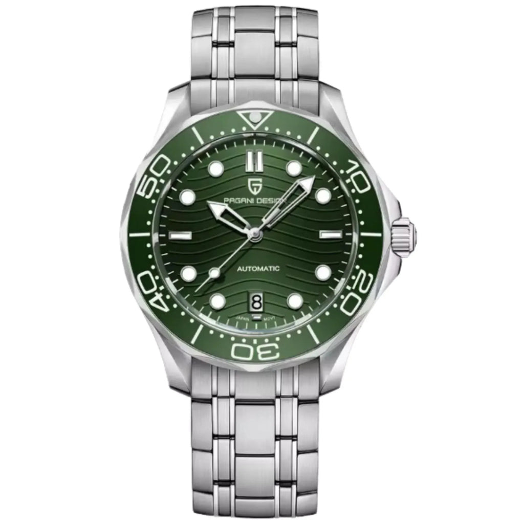 Pagani Design PD-1685 42MM (Japanese NH-35 Automatic Movement) Mechanical Watch 100M Waterproof Dive Watch Sapphire Stainless Steel Bracelet Watch "Seamaster" - DREAM WATCHES