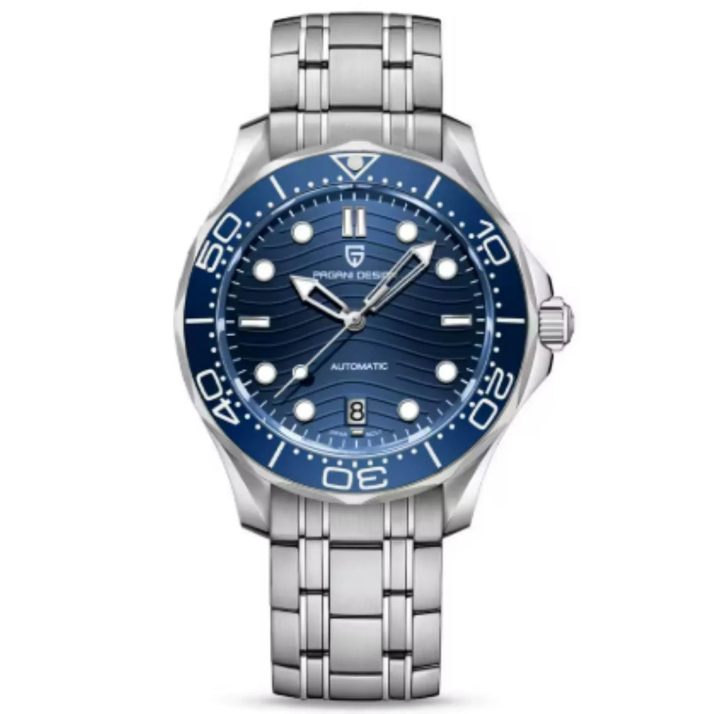 Pagani Design PD-1685 42MM (Japanese NH-35 Automatic Movement) Mechanical Watch 100M Waterproof Dive Watch Sapphire Stainless Steel Bracelet Watch "Seamaster" - DREAM WATCHES
