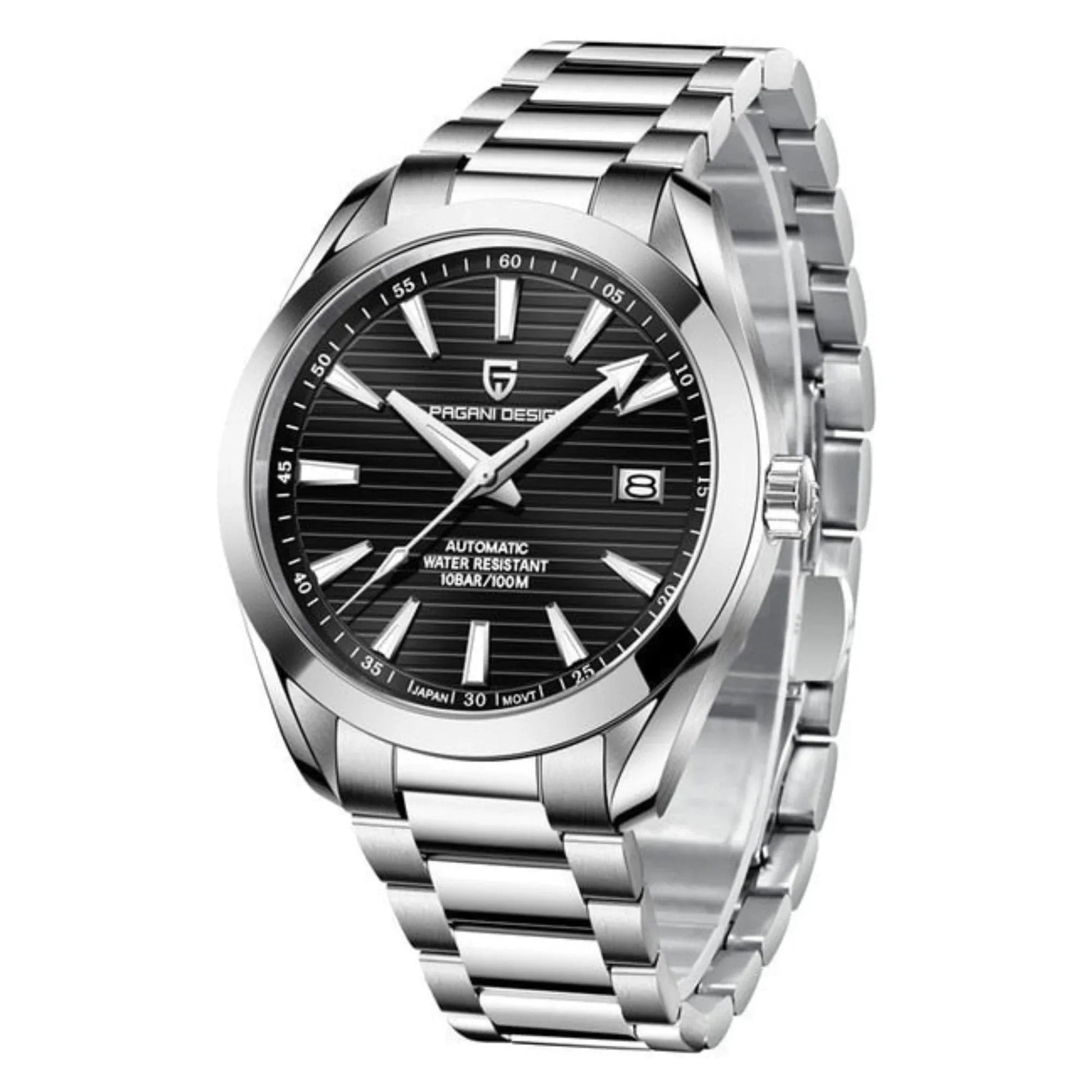 Pagani Design PD-1688 40MM (Seiko NH35A Automatic Movement) Mechanical Watch 100M Waterproof Dive Watch Sapphire Stainless Steel Watch Aqua Terra - Black - DREAM WATCHES