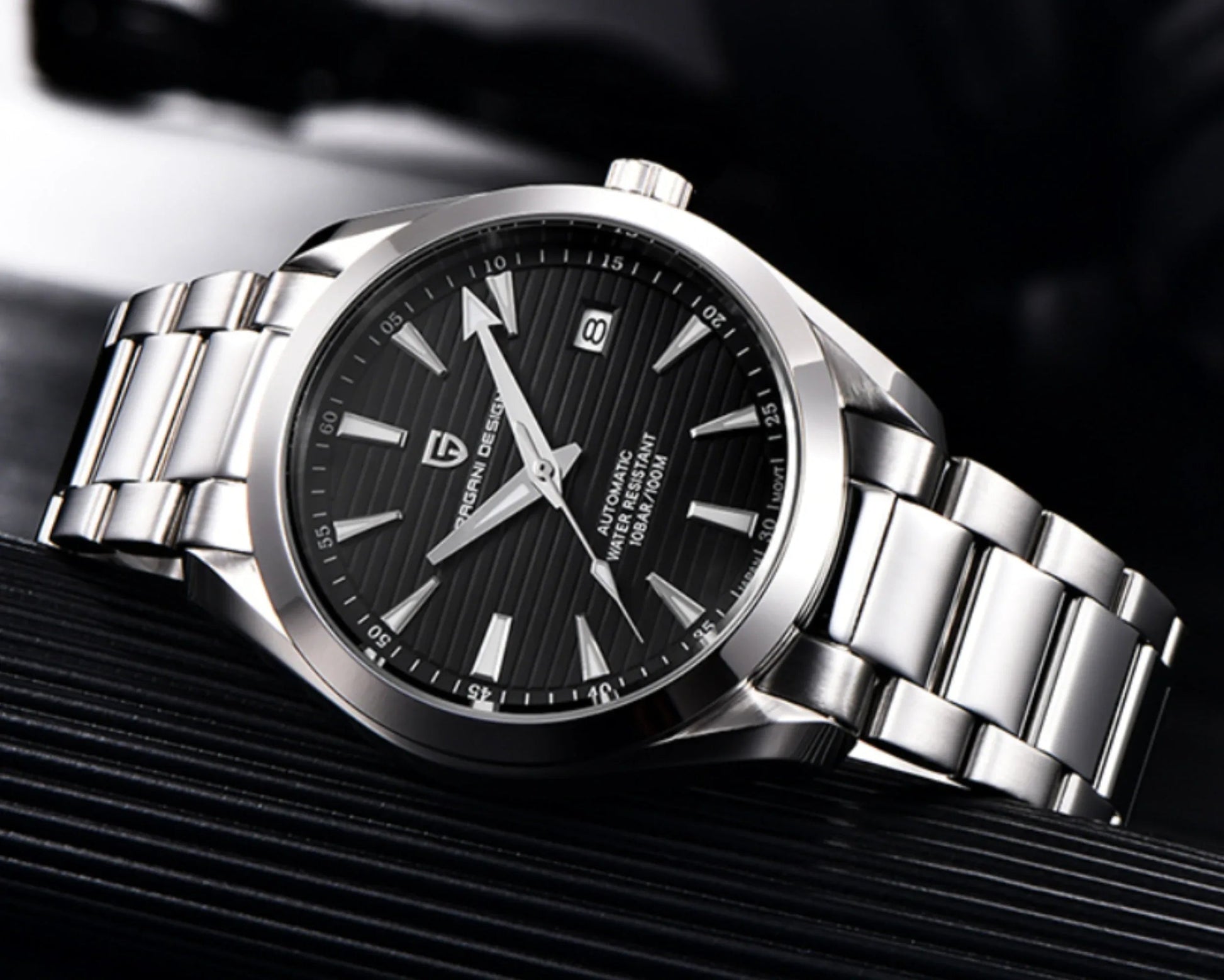 Pagani Design PD-1688 40MM (Seiko NH35A Automatic Movement) Mechanical Watch 100M Waterproof Dive Watch Sapphire Stainless Steel Watch Aqua Terra - Black - DREAM WATCHES