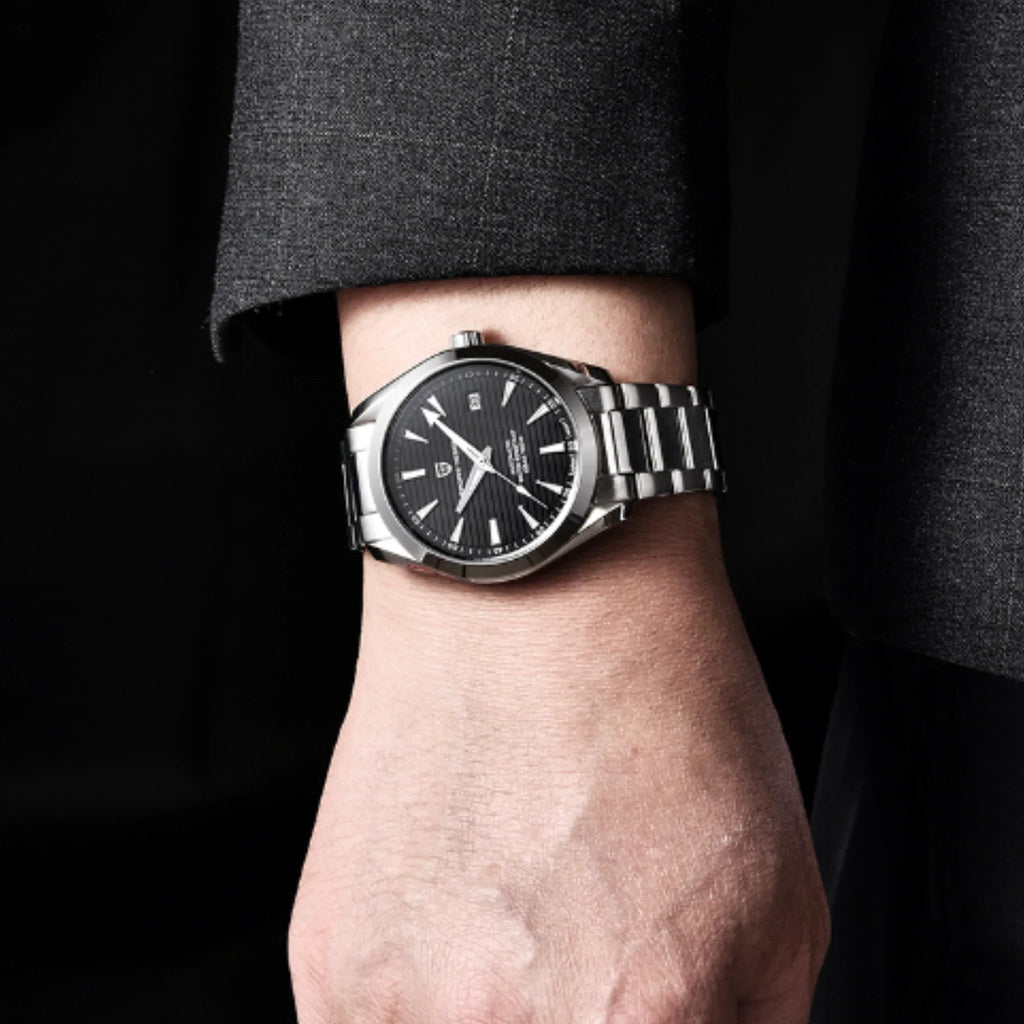 Pagani Design PD-1688 40MM (Seiko NH35A Automatic Movement) Mechanical Watch 100M Waterproof Dive Watch Sapphire Stainless Steel Watch Aqua Terra - Black - DREAM WATCHES