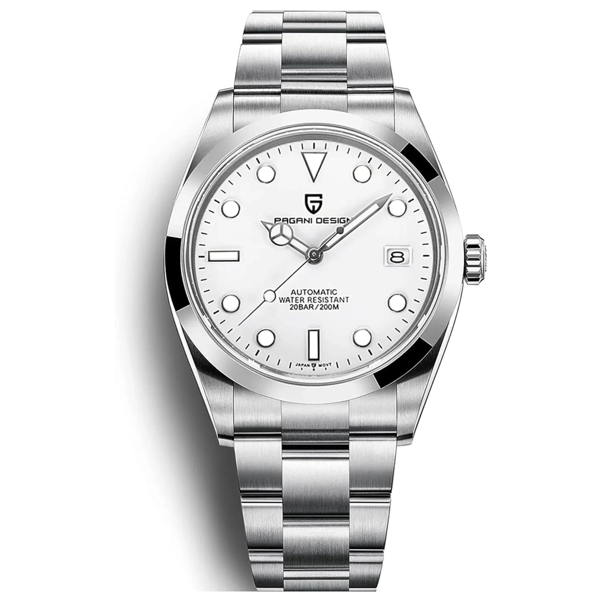 Pagani Design PD-1692 39.7 MM (Automatic Movement) Mechanical Watch Stainless Steel Watch - New Explorer - White Dial - DREAM WATCHES