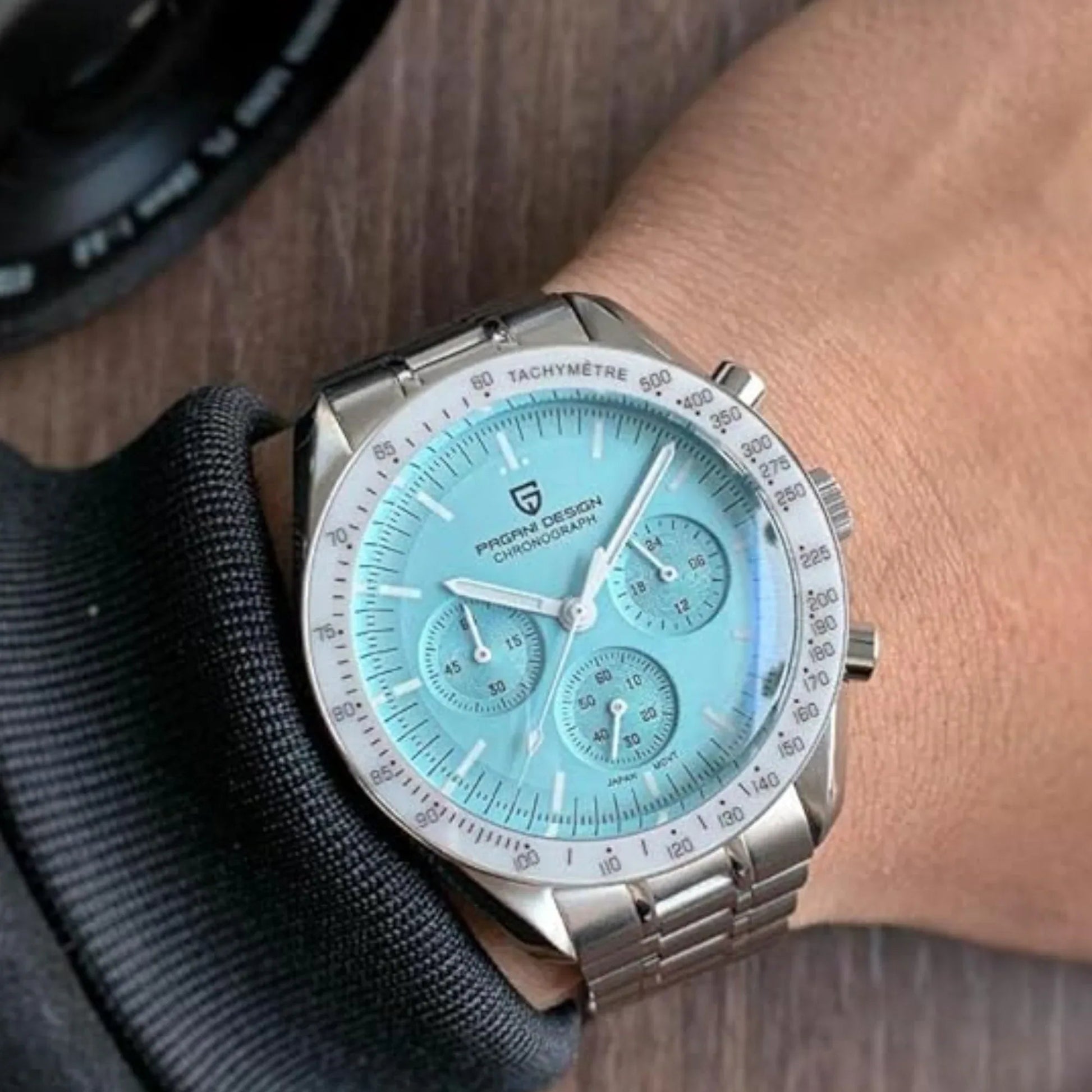 Pagani Design PD-1701 40mm Mens Waterproof Watch With Seiko VK-63 Movement (Speedmaster) - DREAM WATCHES