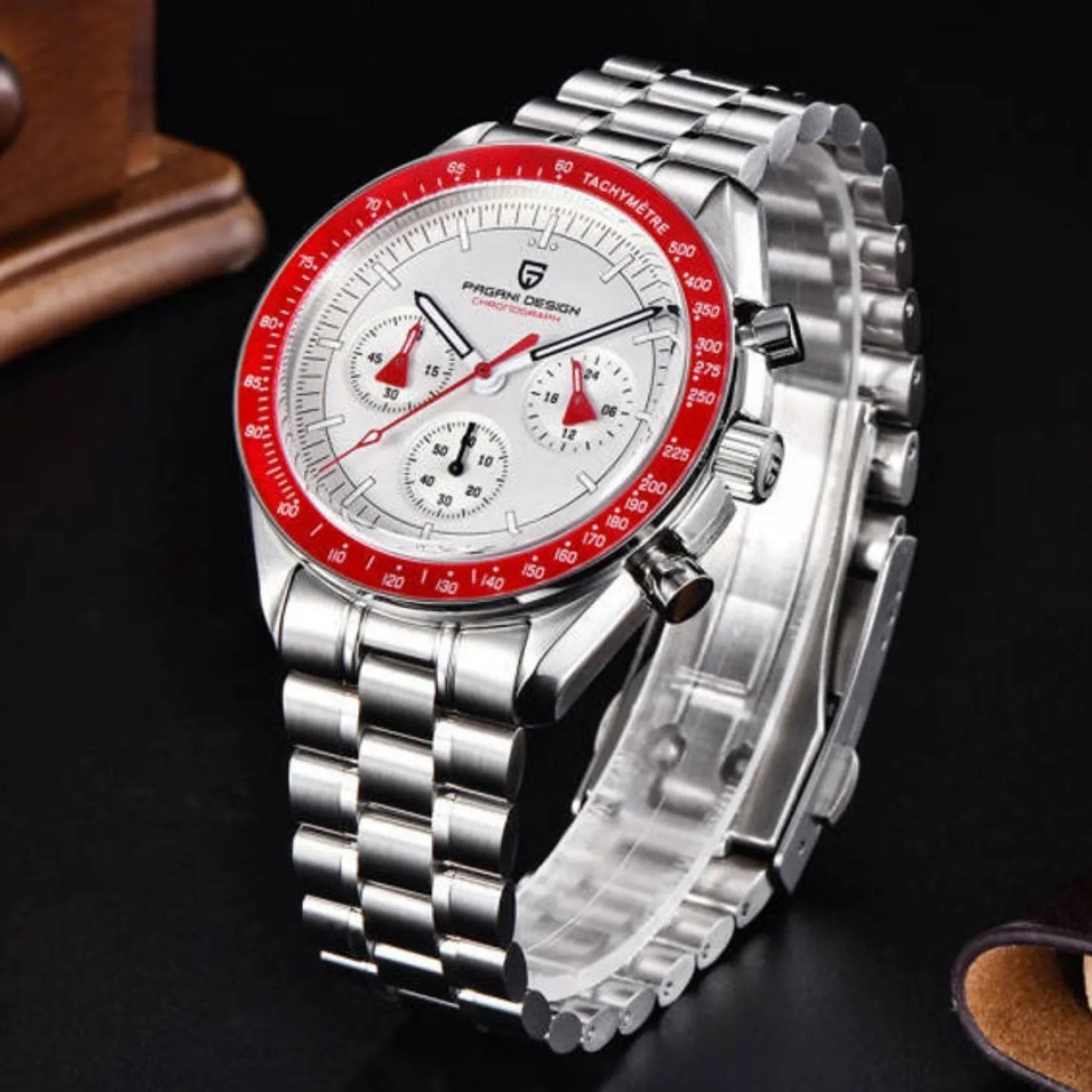 Pagani Design PD-1701 40mm Mens Waterproof Watch with Seiko VK-63 Movement (Speedmaster) - DREAM WATCHES