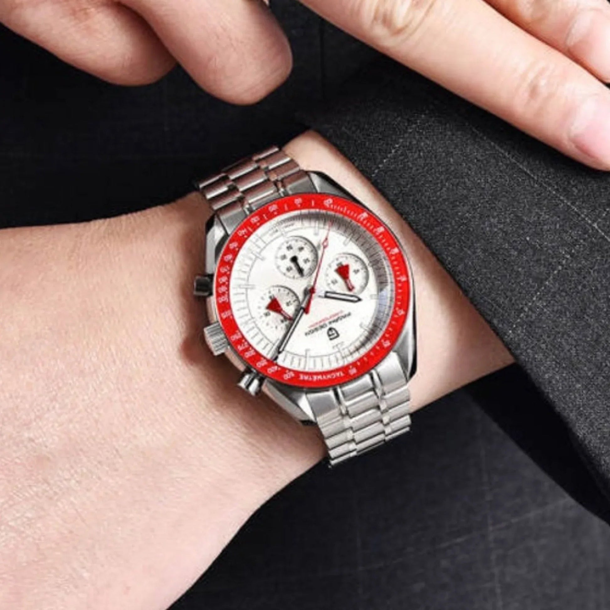 Pagani Design PD-1701 40mm Mens Waterproof Watch with Seiko VK-63 Movement (Speedmaster) - DREAM WATCHES