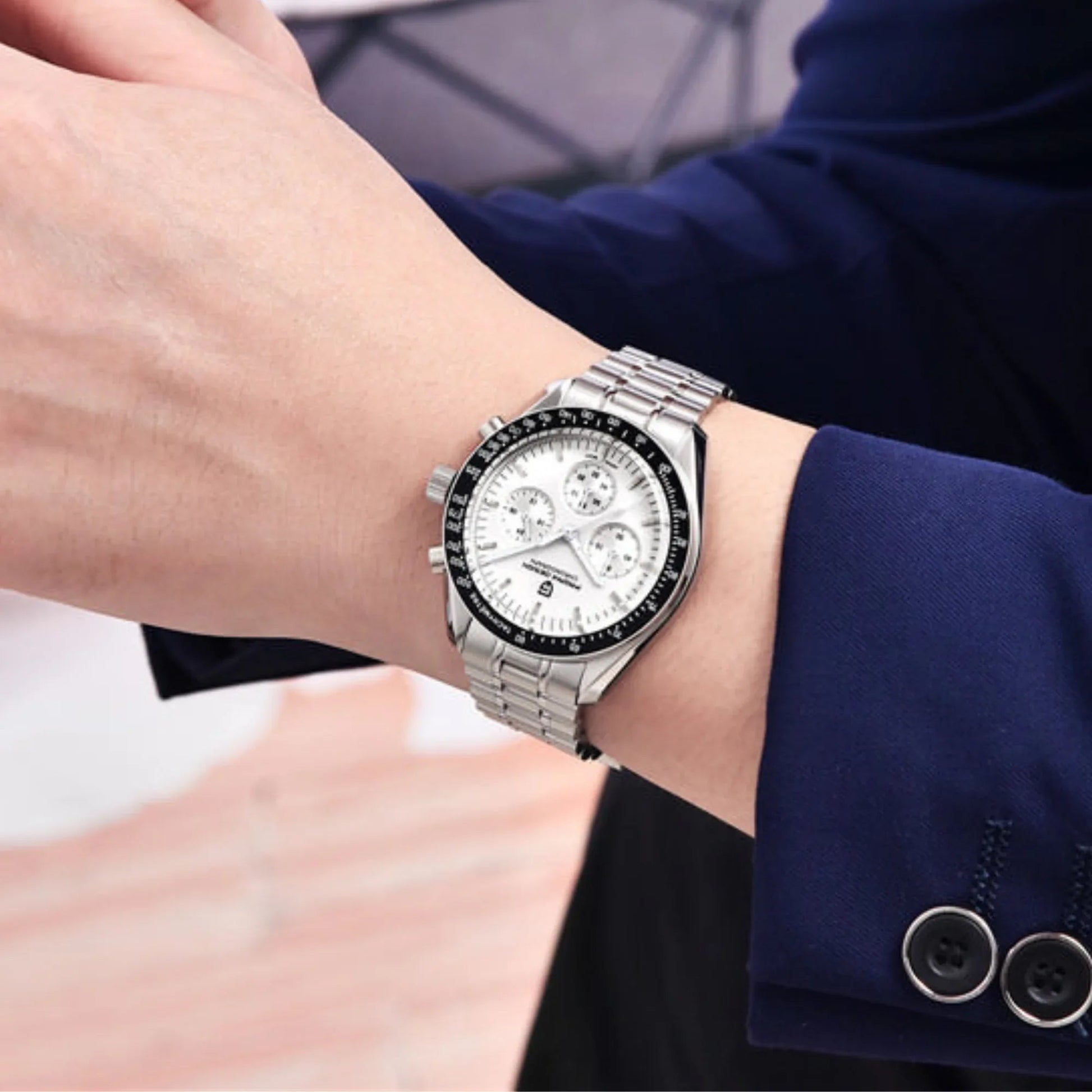 Pagani Design PD-1701 40mm Mens Waterproof Watch with Seiko VK-63 Movement (Speedmaster) - DREAM WATCHES