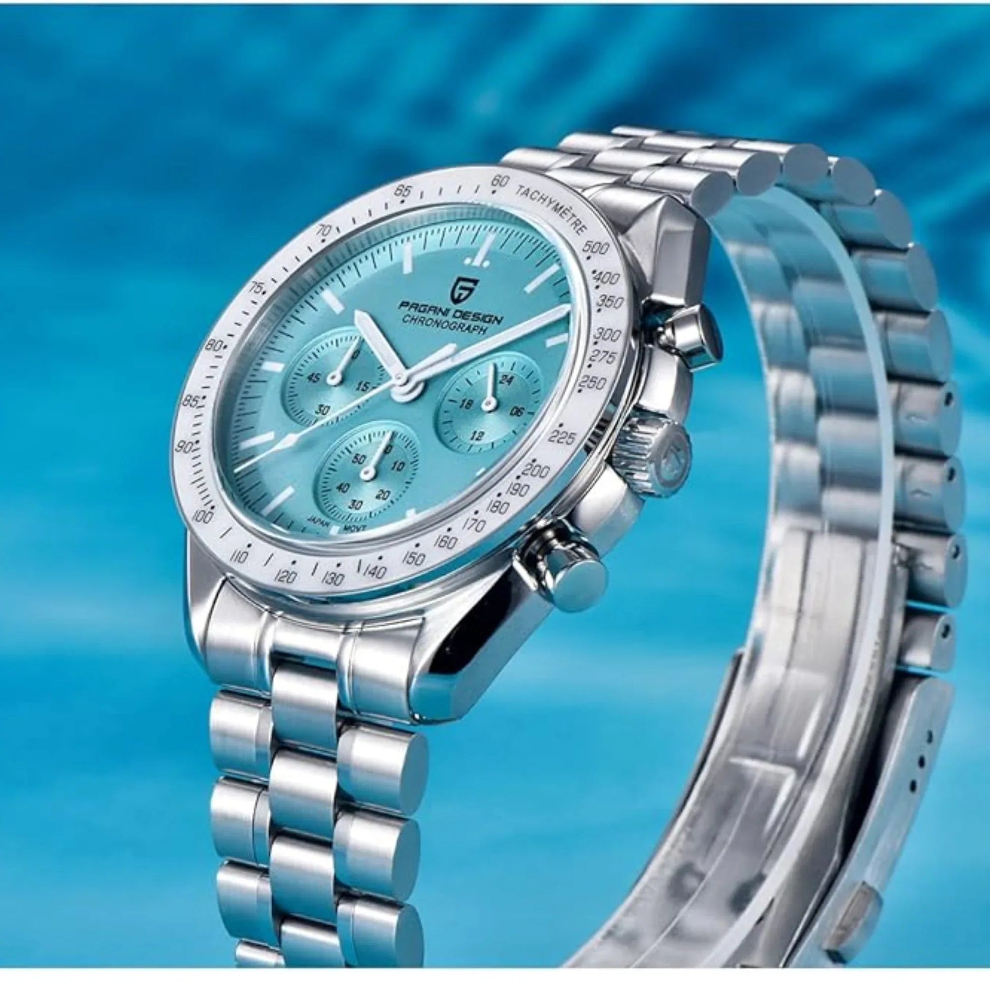 Pagani Design PD-1701 40mm Mens Waterproof Watch With Seiko VK-63 Movement (Speedmaster) - DREAM WATCHES