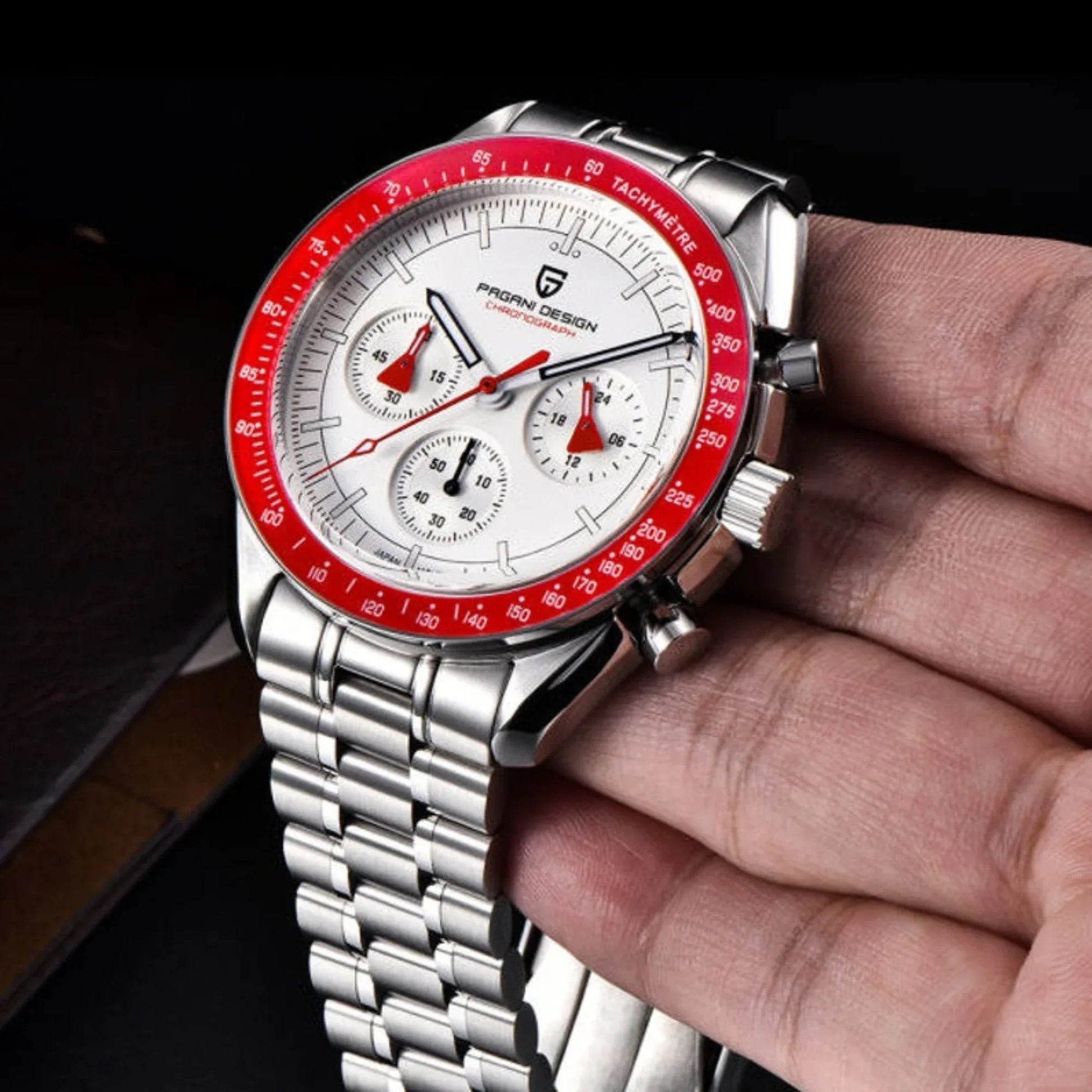 Pagani Design PD-1701 40mm Mens Waterproof Watch with Seiko VK-63 Movement (Speedmaster) - DREAM WATCHES