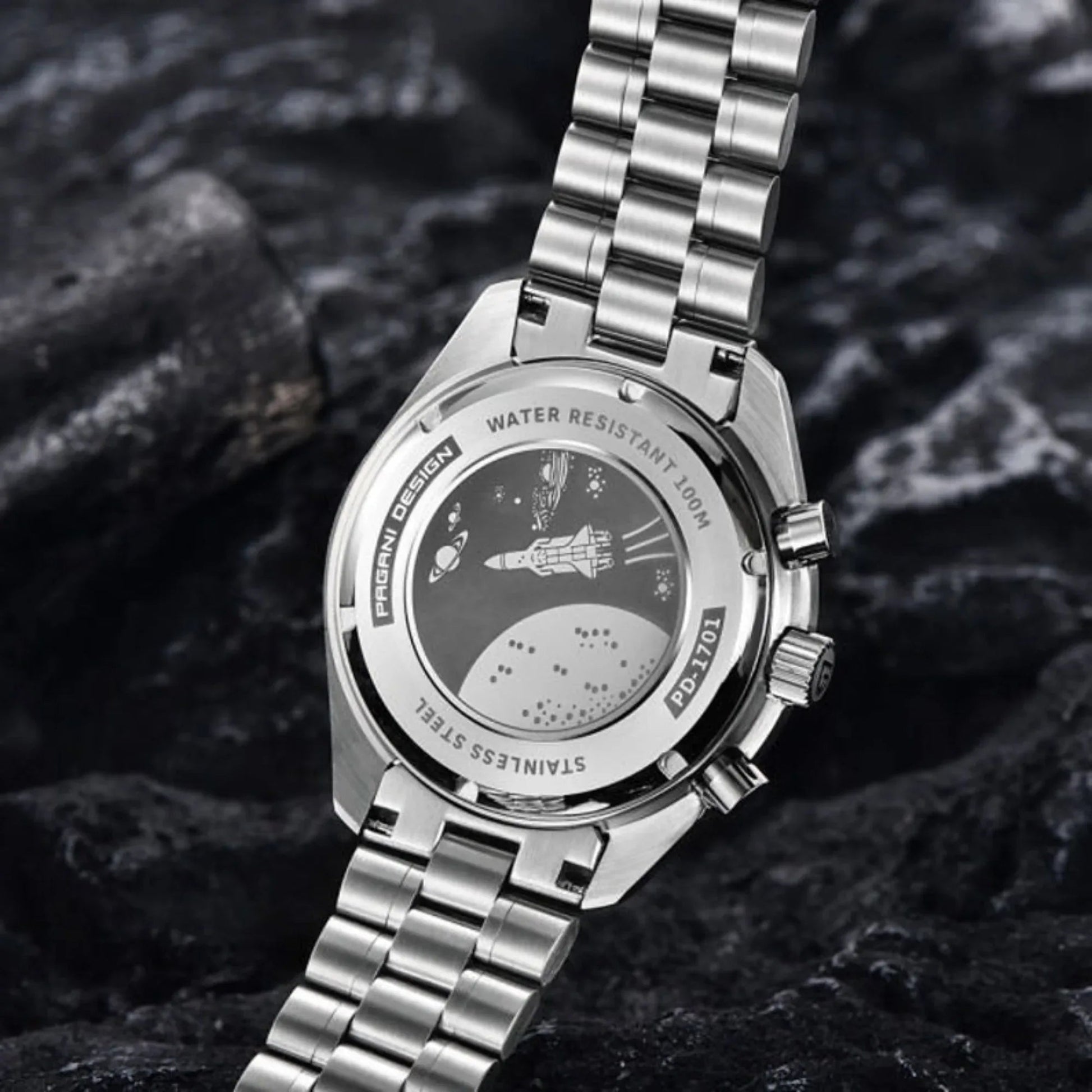Pagani Design PD-1701 40mm Mens Waterproof Watch with Seiko VK-63 Movement (Speedmaster) - DREAM WATCHES