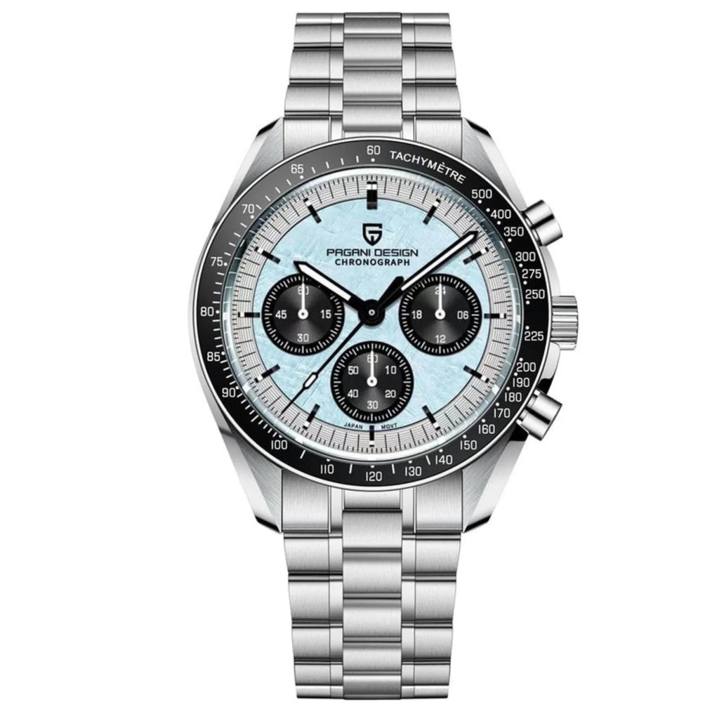 Pagani Design PD-1701 40mm Mens Waterproof Watch with Seiko VK-63 Movement (Speedmaster) - Blue V4 - DREAM WATCHES