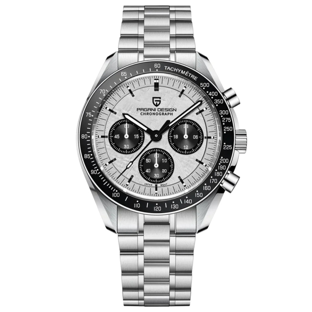 Pagani Design PD-1701 40mm Mens Waterproof Watch with Seiko VK-63 Movement (Speedmaster) - Grey V4 - DREAM WATCHES