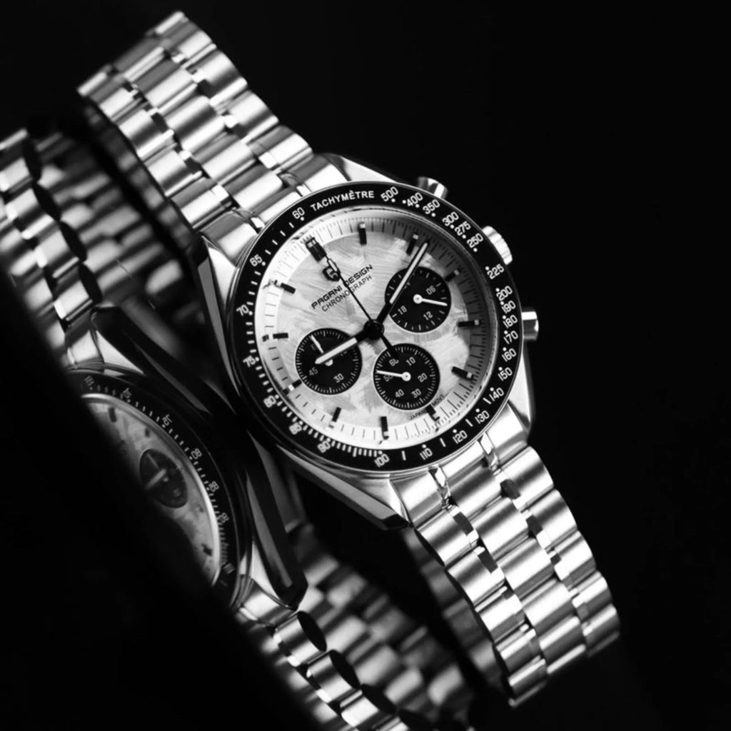 Pagani Design PD-1701 40mm Mens Waterproof Watch with Seiko VK-63 Movement (Speedmaster) - Grey V4 - DREAM WATCHES