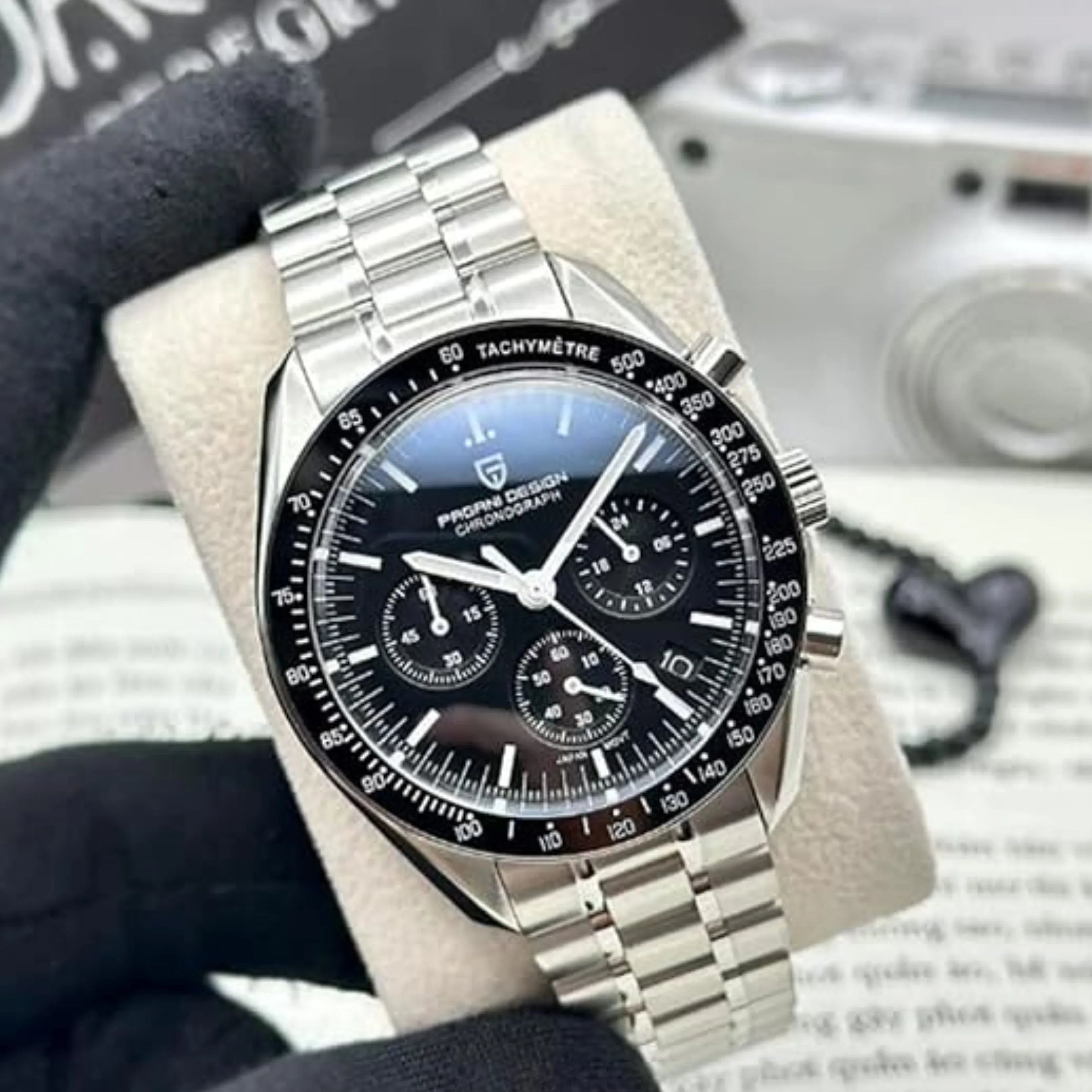 Pagani Design PD-1701 40mm Mens Waterproof Watch with Seiko VK-63 Movement 