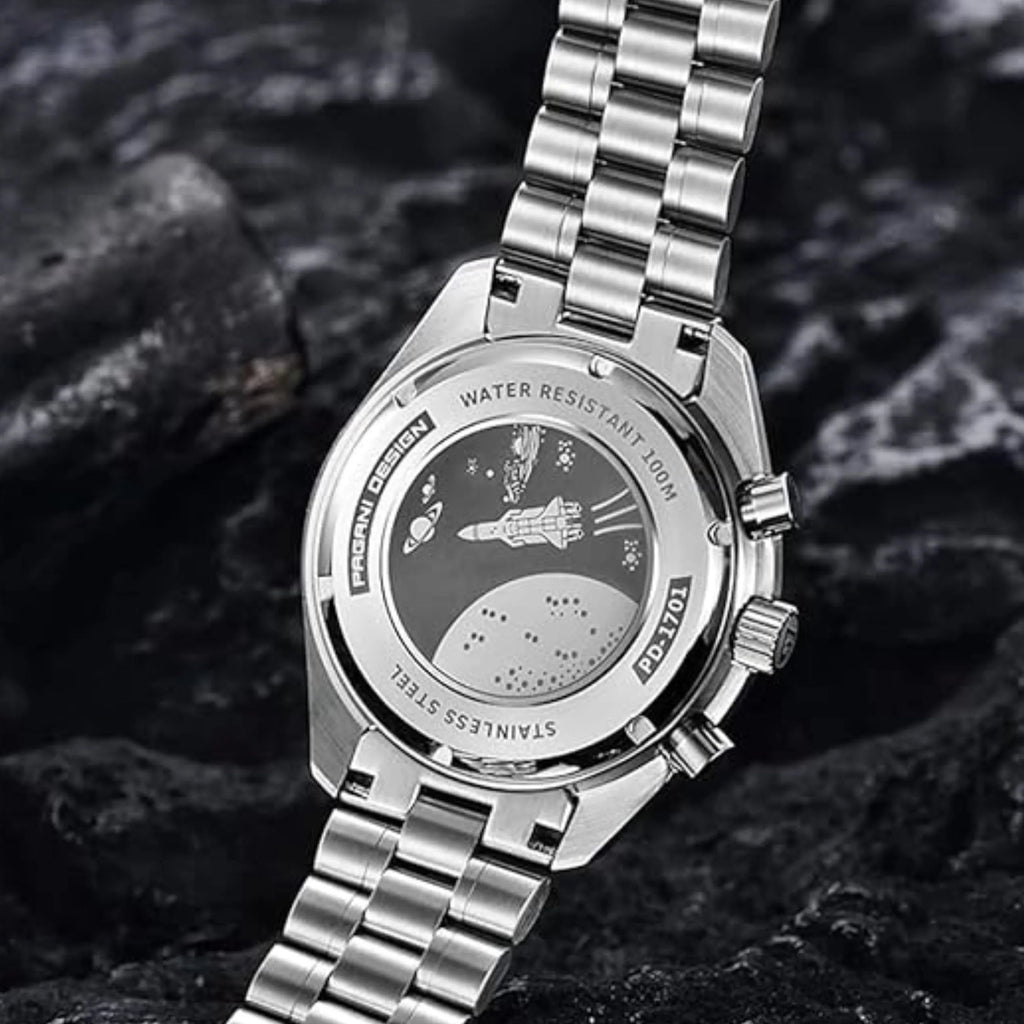 Pagani Design PD-1701 40mm Mens Waterproof Watch with Seiko VK-63 Movement "The Moon Watch" - DREAM WATCHES