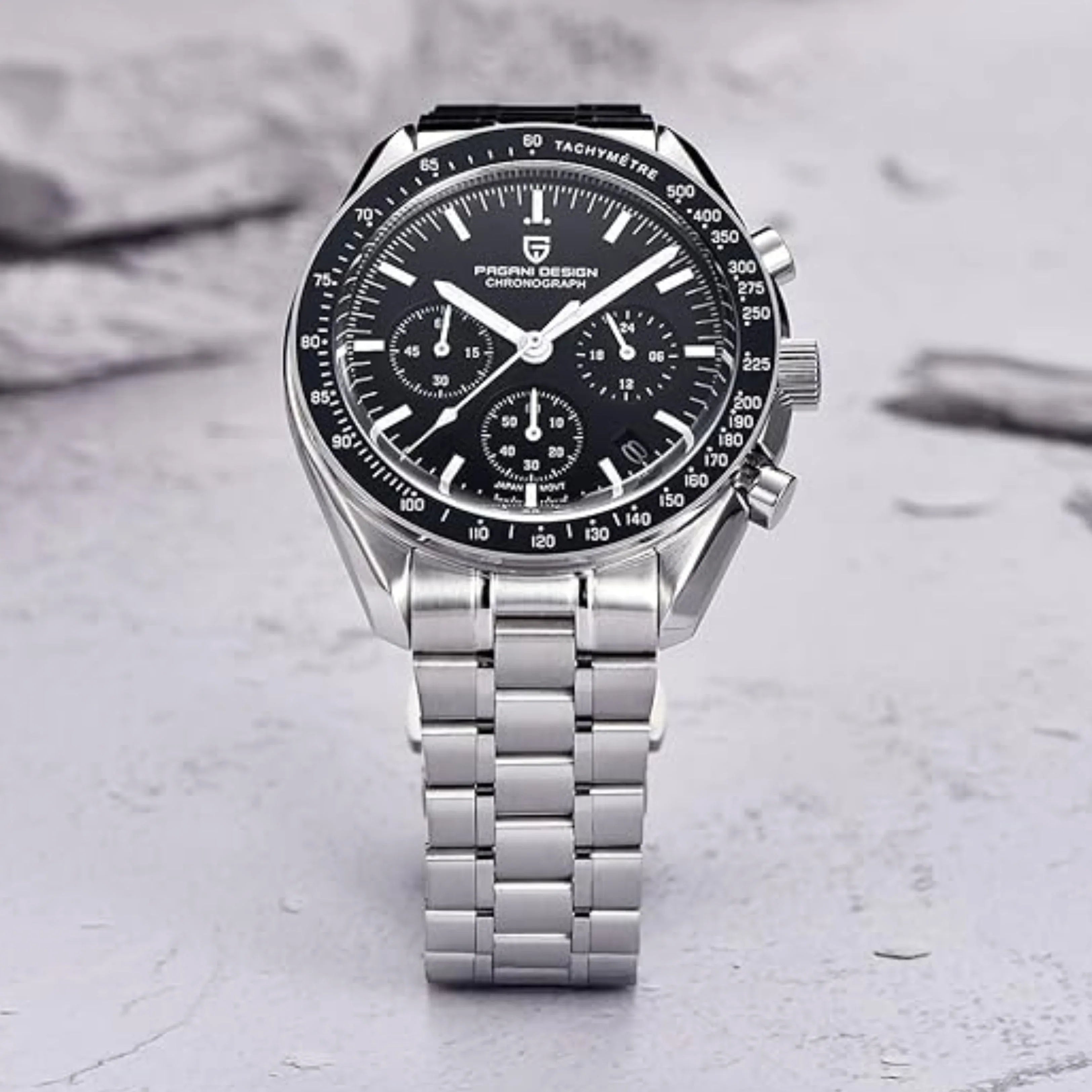 Pagani Design PD-1701 40mm Mens Waterproof Watch with Seiko VK-63 Movement 