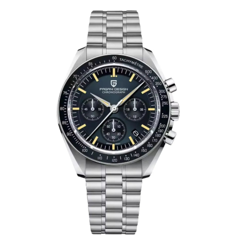Pagani Design PD-1701 Men's Chronograph Quartz Dial 40mm VK63 Movement Stainless Steel Mirror Sapphire Watch 100 Meter Water Resistant Sport Watch - DREAM WATCHES
