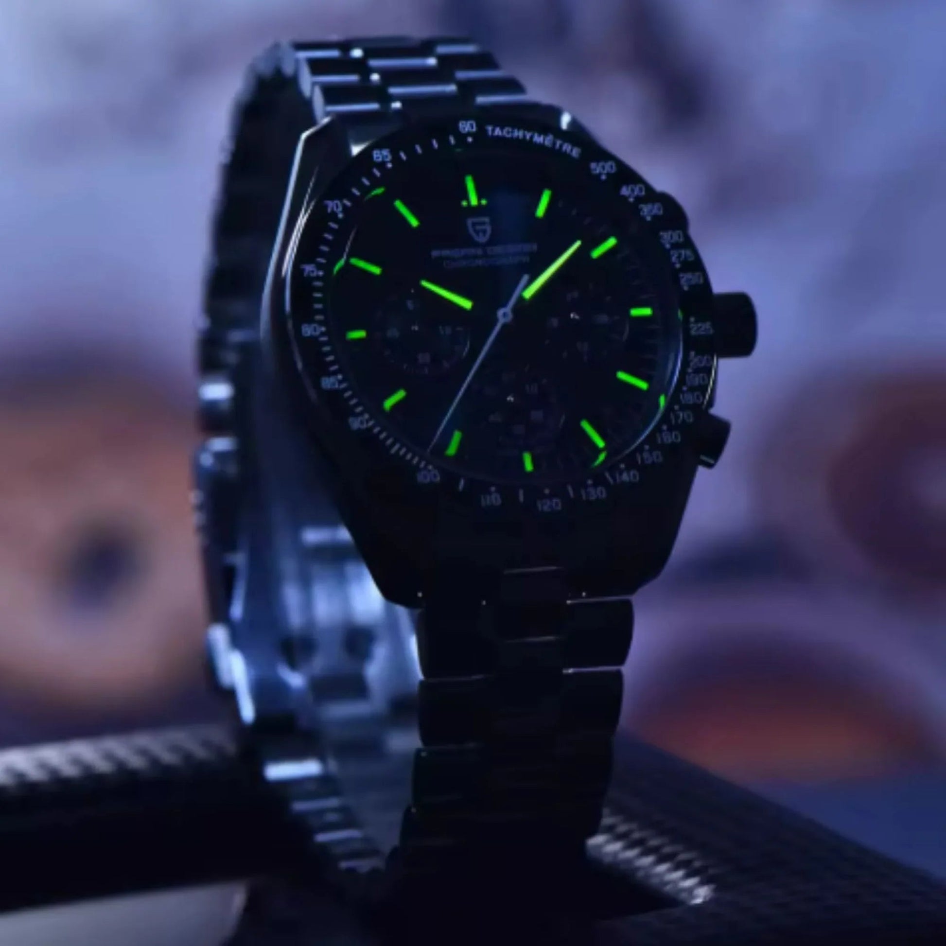 Pagani Design PD-1701 Men's Chronograph Quartz Dial 40mm VK63 Movement Stainless Steel Mirror Sapphire Watch 100 Meter Water Resistant Sport Watch - DREAM WATCHES