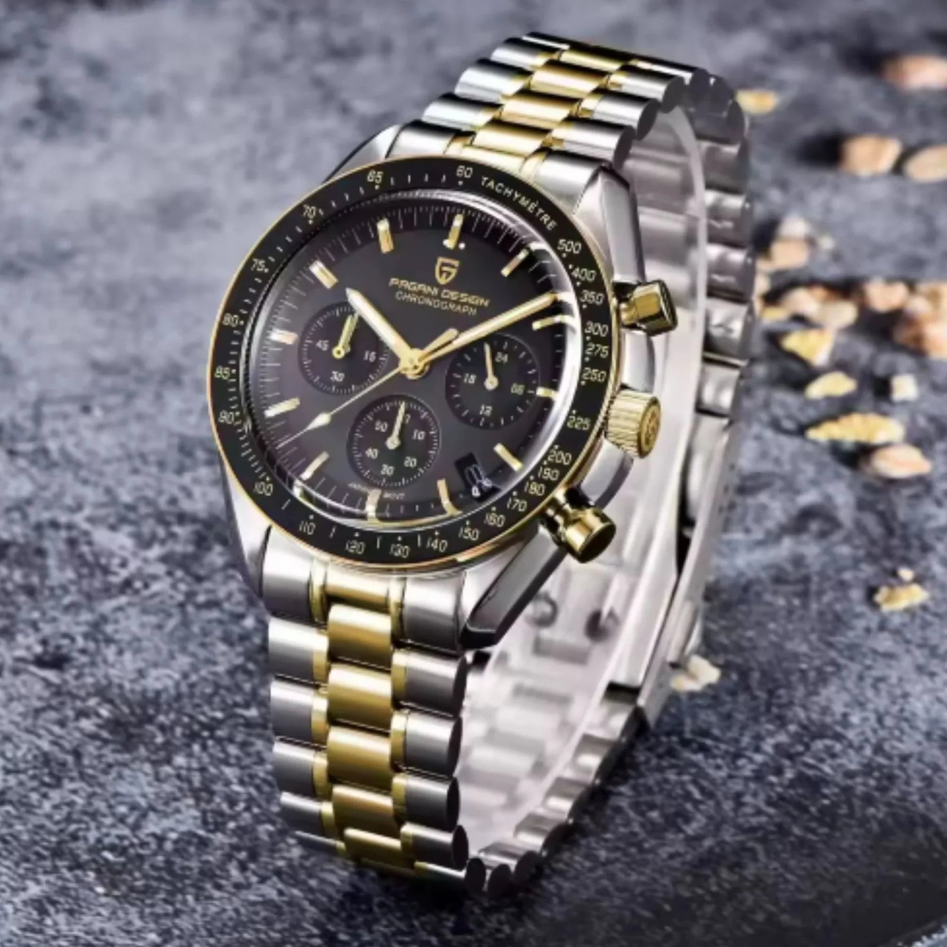 Pagani Design PD-1701 Moon Wristwatch Homage Men's Quartz Chronograph Watches Japan VK63 Movement Stianless Steel Bracelet 100M Waterproof Sport Watch - DREAM WATCHES