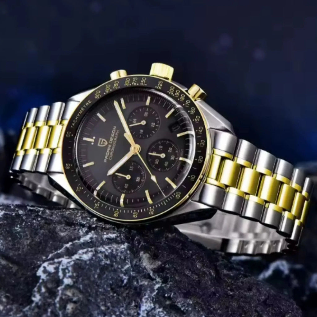 Pagani Design PD-1701 Moon Wristwatch Homage Men's Quartz Chronograph Watches Japan VK63 Movement Stianless Steel Bracelet 100M Waterproof Sport Watch - DREAM WATCHES