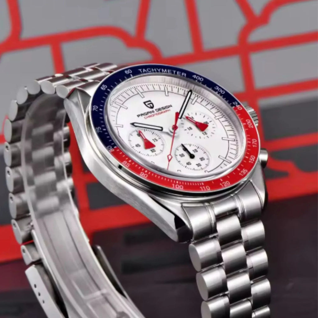 Pagani Design PD-1701 Speedmaster Moonwatch Men's 40mm Seiko VK63 Chronograph Quartz Watch Sapphire Crystal 100m Waterproof Luminous Watch - DREAM WATCHES