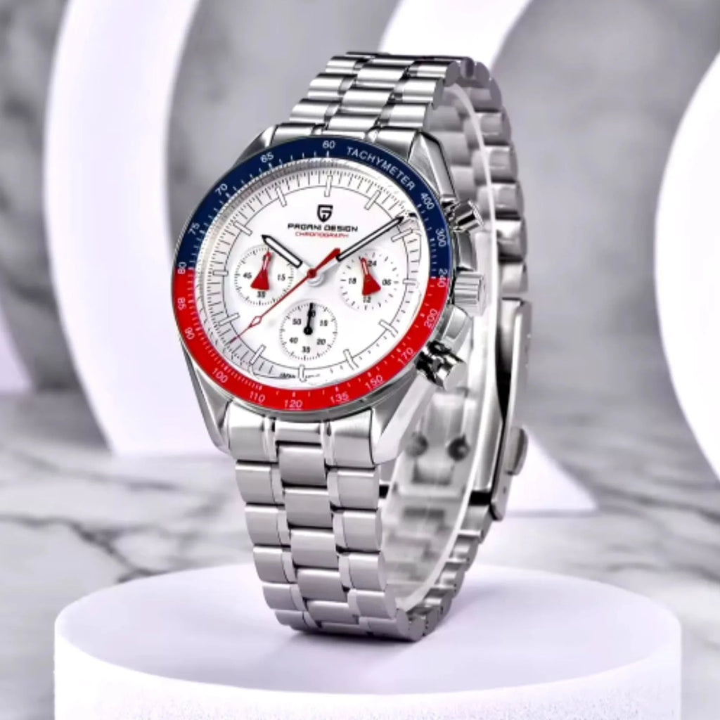 Pagani Design PD-1701 Speedmaster Moonwatch Men's 40mm Seiko VK63 Chronograph Quartz Watch Sapphire Crystal 100m Waterproof Luminous Watch - DREAM WATCHES